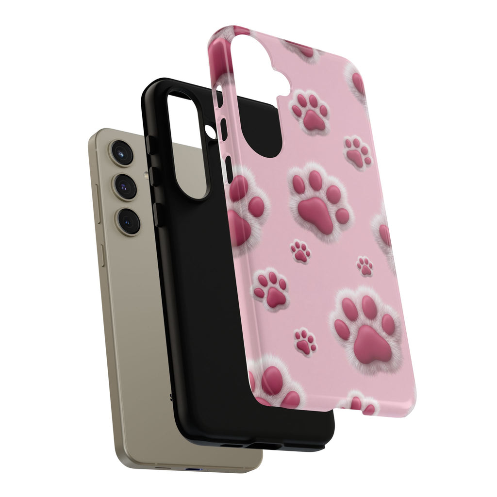 iphone & Samsung - Pink Paws Tough Phone Case — Cute Protective iPhone Cover