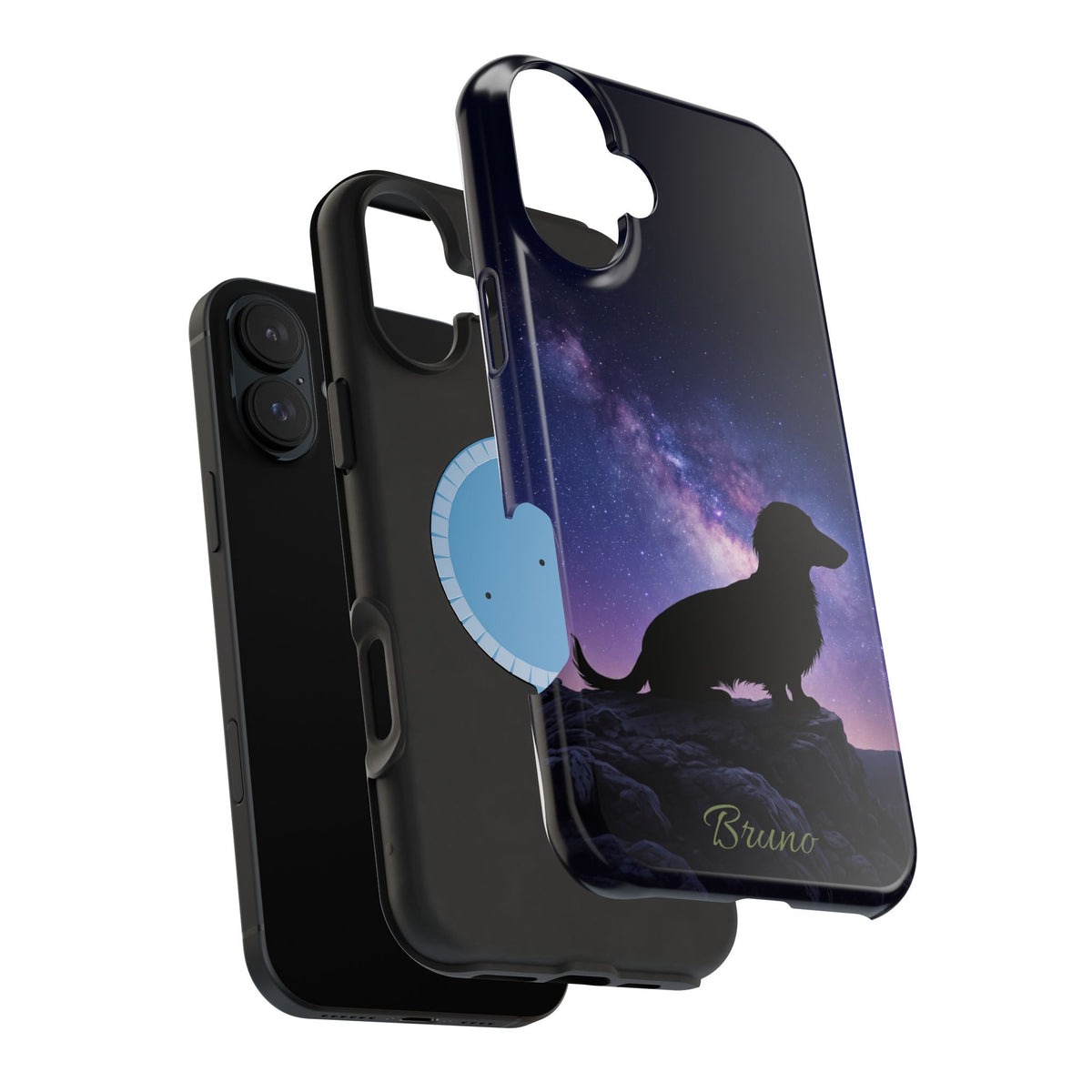 Personalized Dachshund Starry Night Phone Case — Wireless Charging Cover