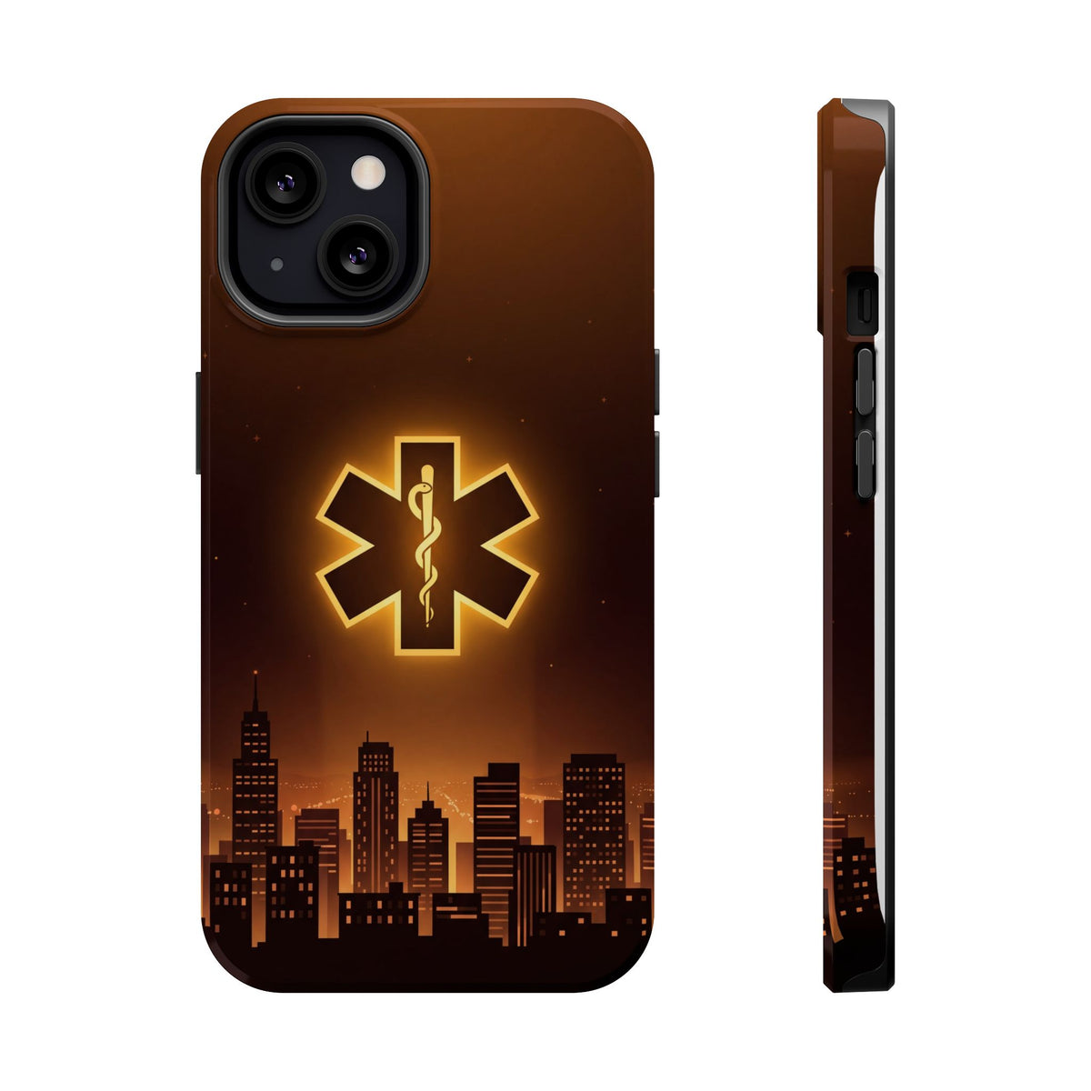 Paramedic/EMT Skyline Phone Case — Magnetic Wireless Charging Cover