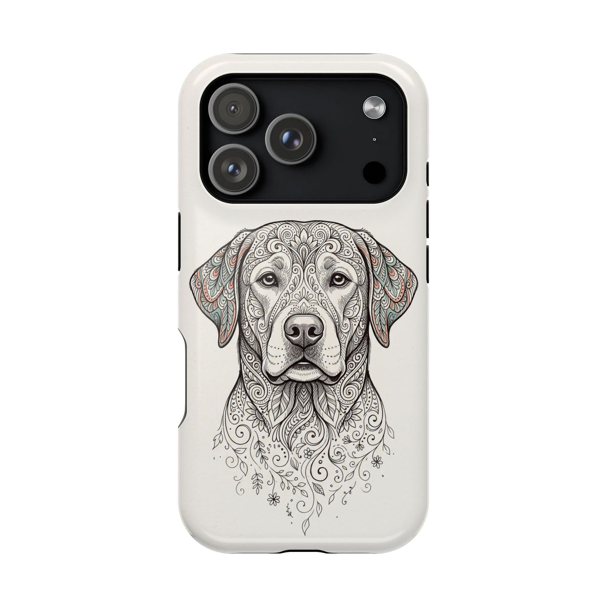Mandala Labrador Phone Case — Tough Magnetic Case with Wireless Charging