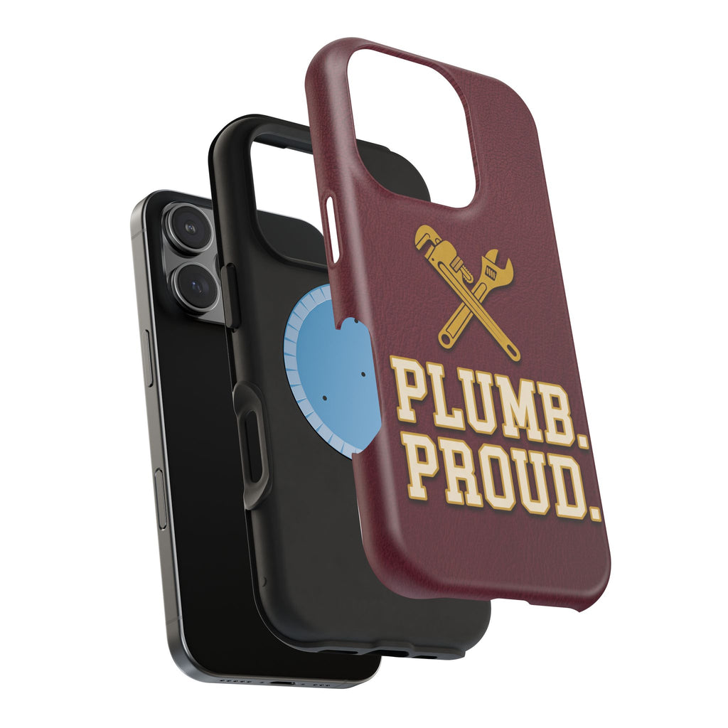 Plumb. Proud. Phone Case — Crossed Wrenches Wireless Charging Cover