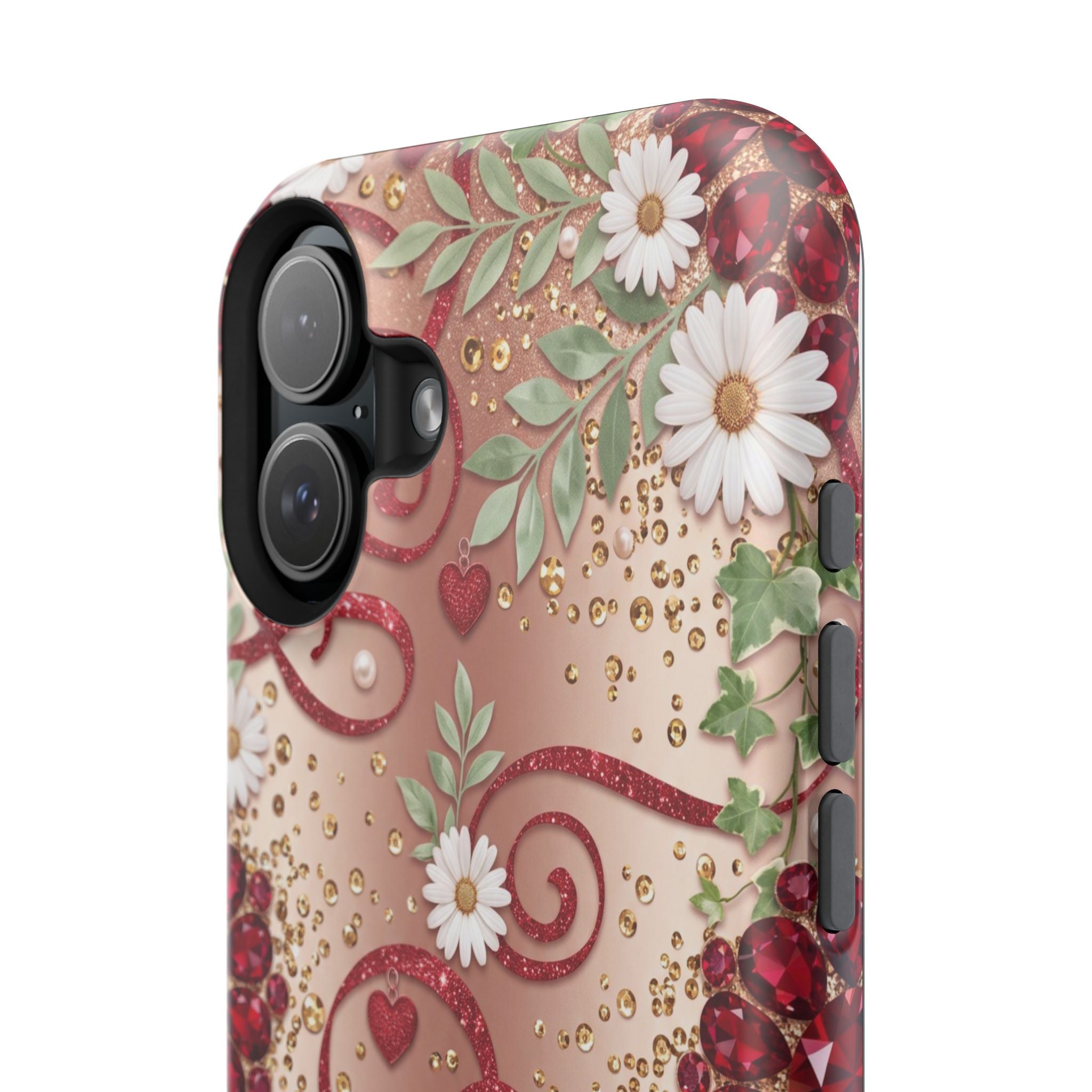 Personalized Vintage Floral Teacher Phone Case — Wireless Charging Cover