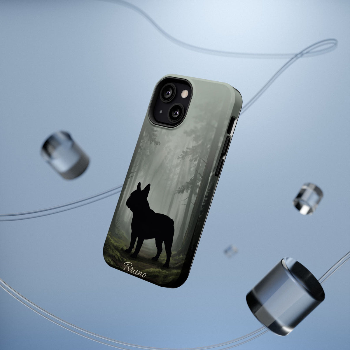 Personalized French Bulldog Misty Forest Phone Case — Wireless Charging Cover