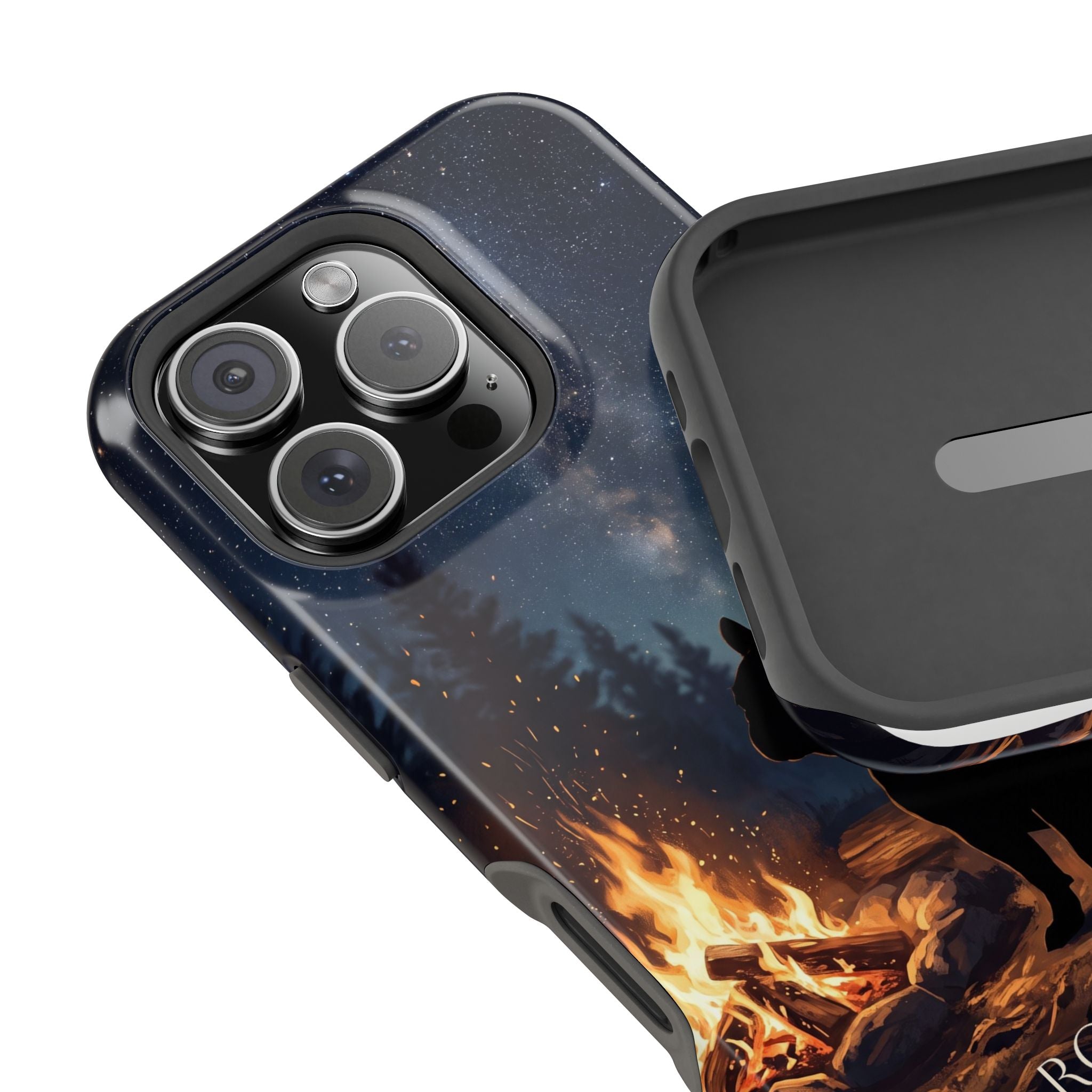 Personalized French Bulldog Campfire Phone Case — Wireless Charging Cover
