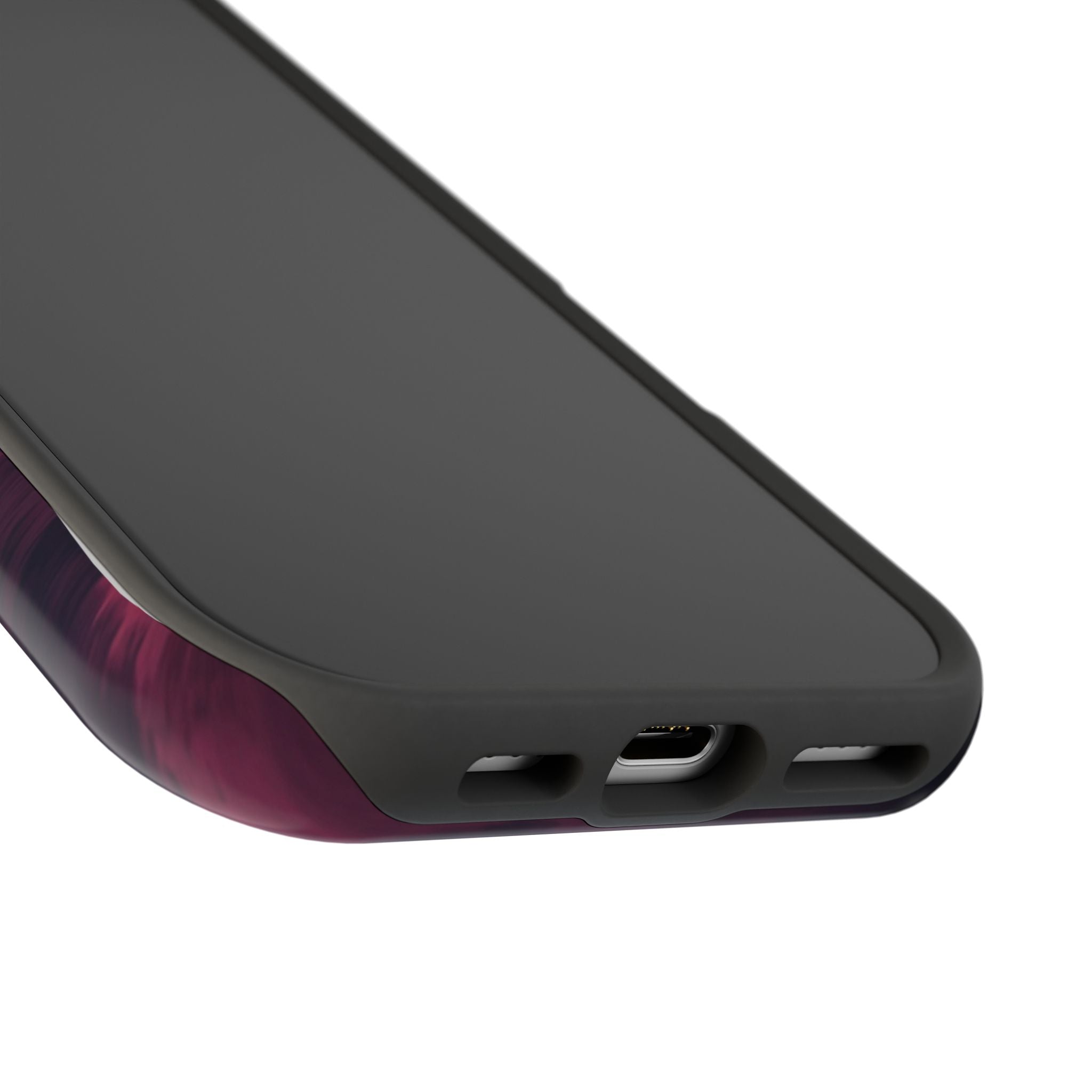 Pink Sky Paw Print Phone Case — Impact-Resistant Wireless Charging Cover