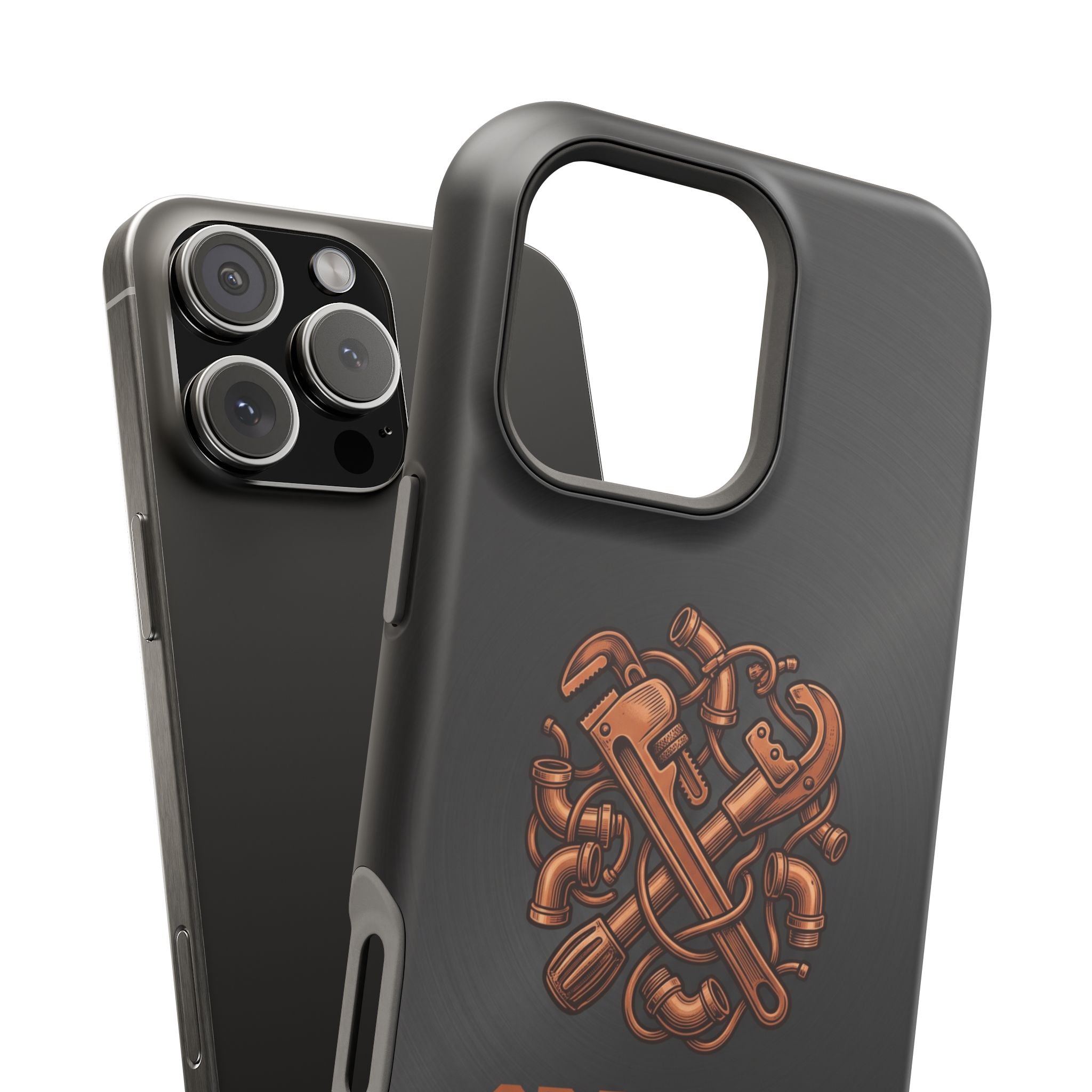 Crafted to Last Phone Case — Crossed Wrenches Wireless Charging Cover