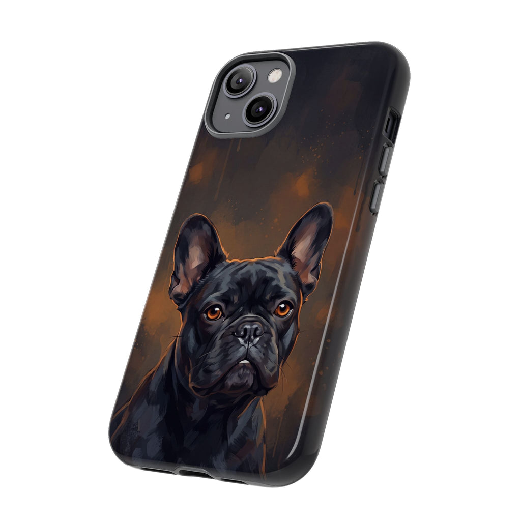 Moody French Bulldog Portrait Phone Case | Dramatic Studio Photography Style | iPhone & Samsung