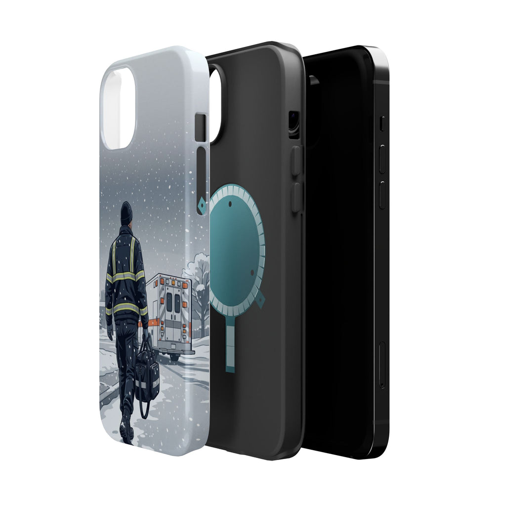 Bold Paramedic/EMT Portrait Phone Case — Magnetic Wireless Charging Cover