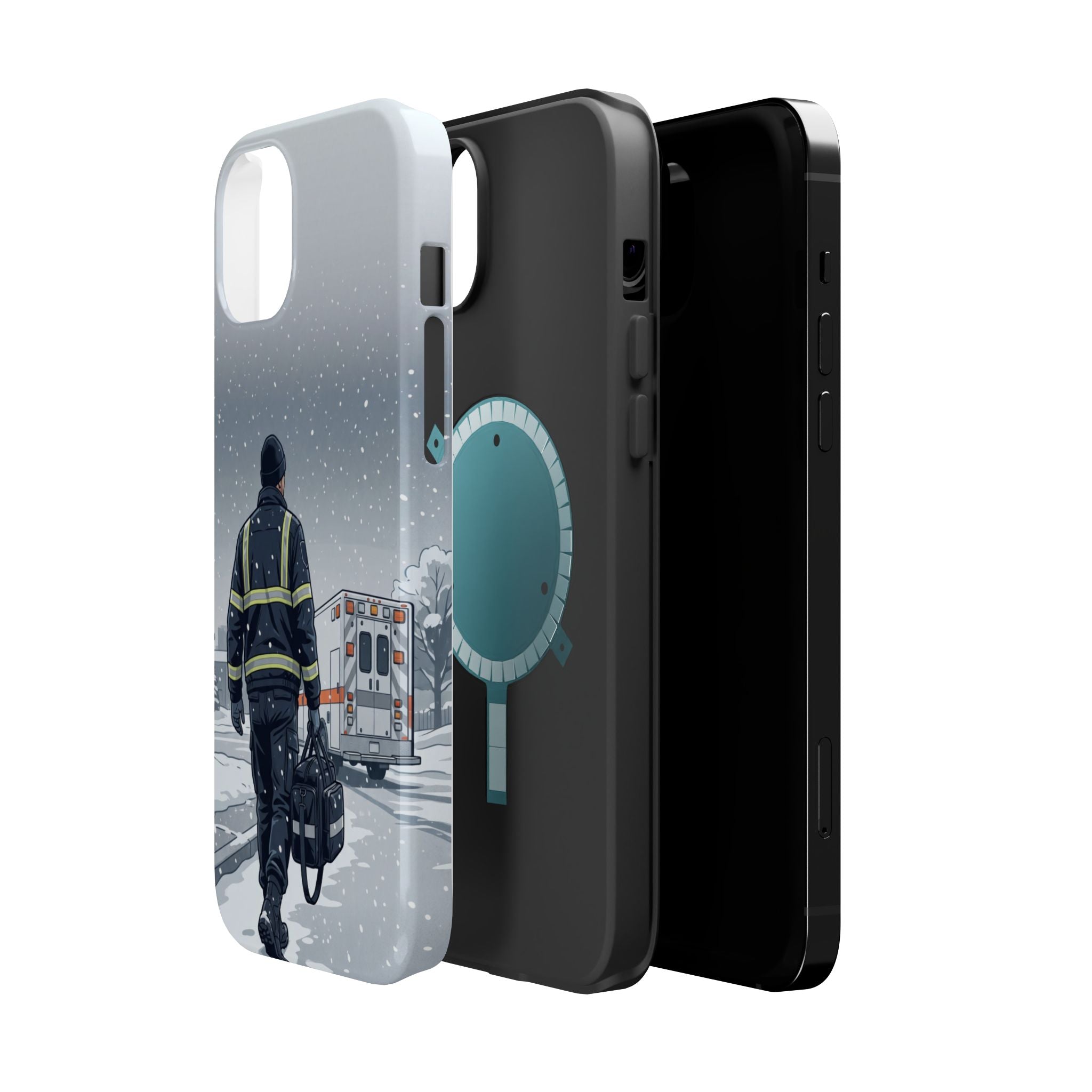 Bold Paramedic/EMT Portrait Phone Case — Magnetic Wireless Charging Cover