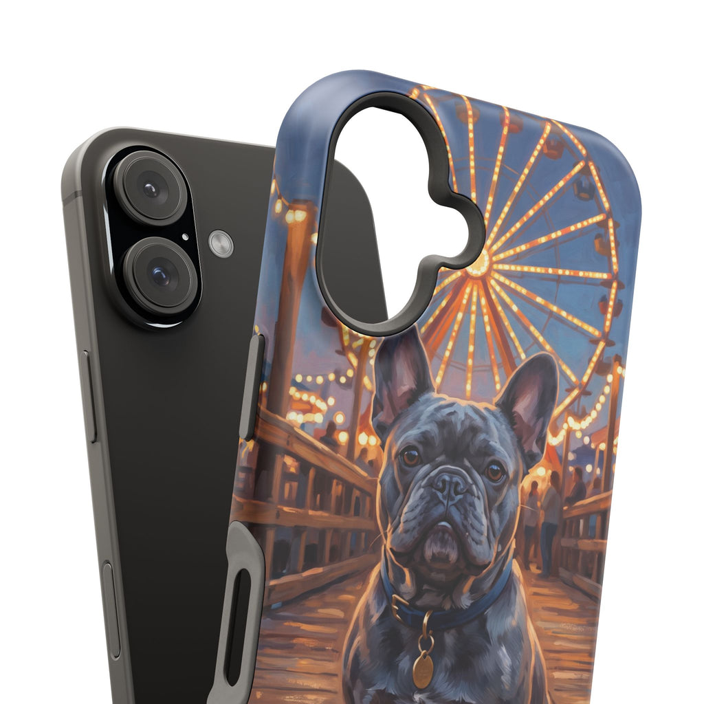 Personalized French Bulldog Pier Lights Phone Case — Wireless Charging Cover