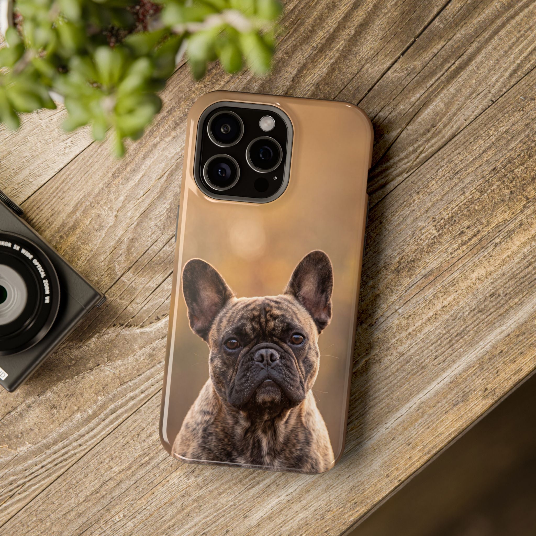 Brindle French Bulldog Phone Case — Impact-Resistant Wireless Charging Cover