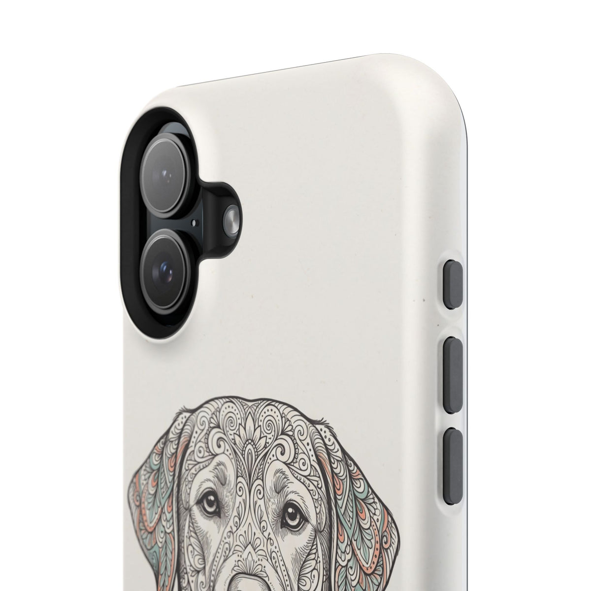 Mandala Labrador Phone Case — Tough Magnetic Case with Wireless Charging