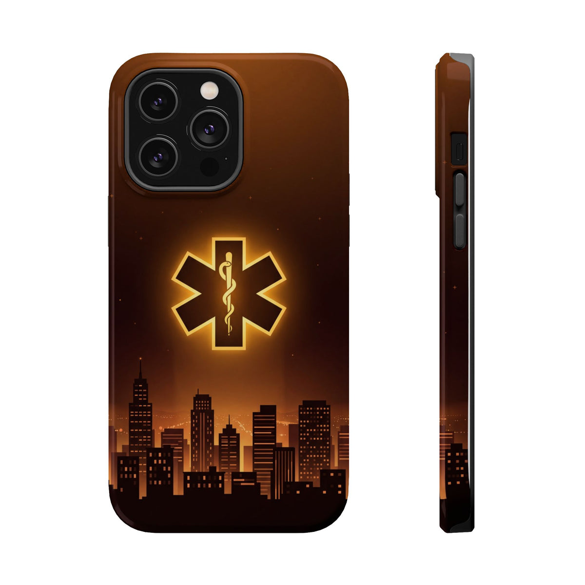 Paramedic/EMT Skyline Phone Case — Magnetic Wireless Charging Cover