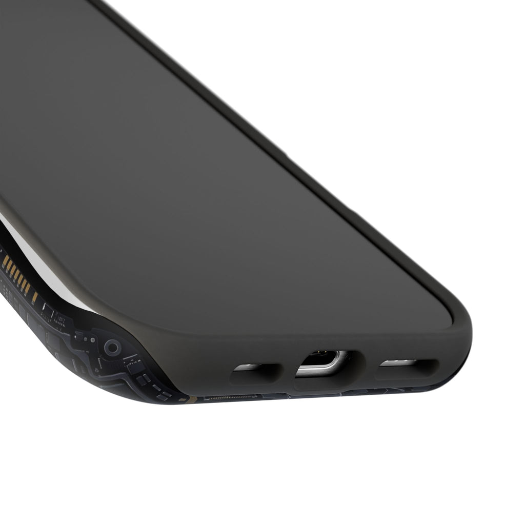 Cyan Bolt Electrician Phone Case — Electric Circuit Wireless Charging Cover