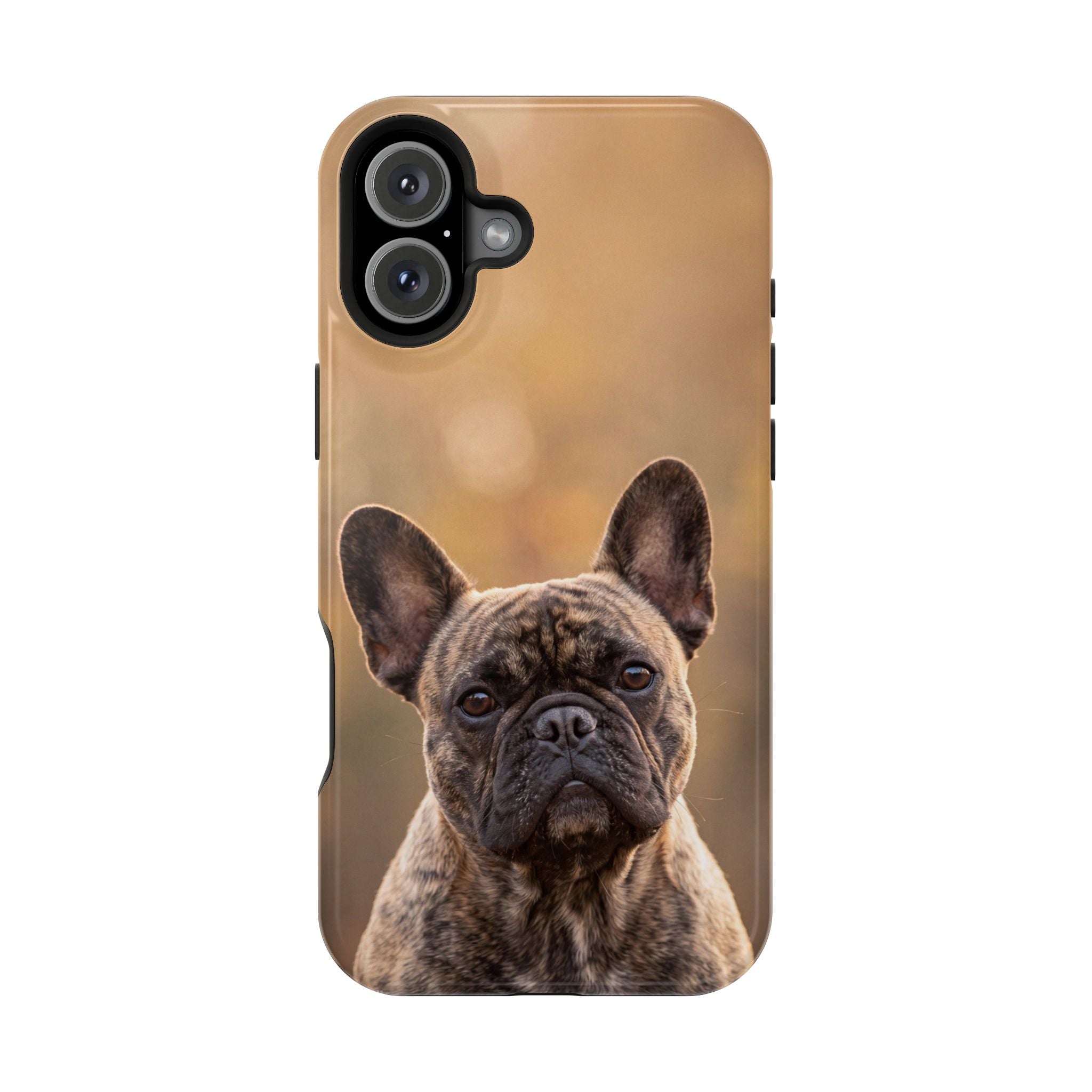 Brindle French Bulldog Phone Case — Impact-Resistant Wireless Charging Cover