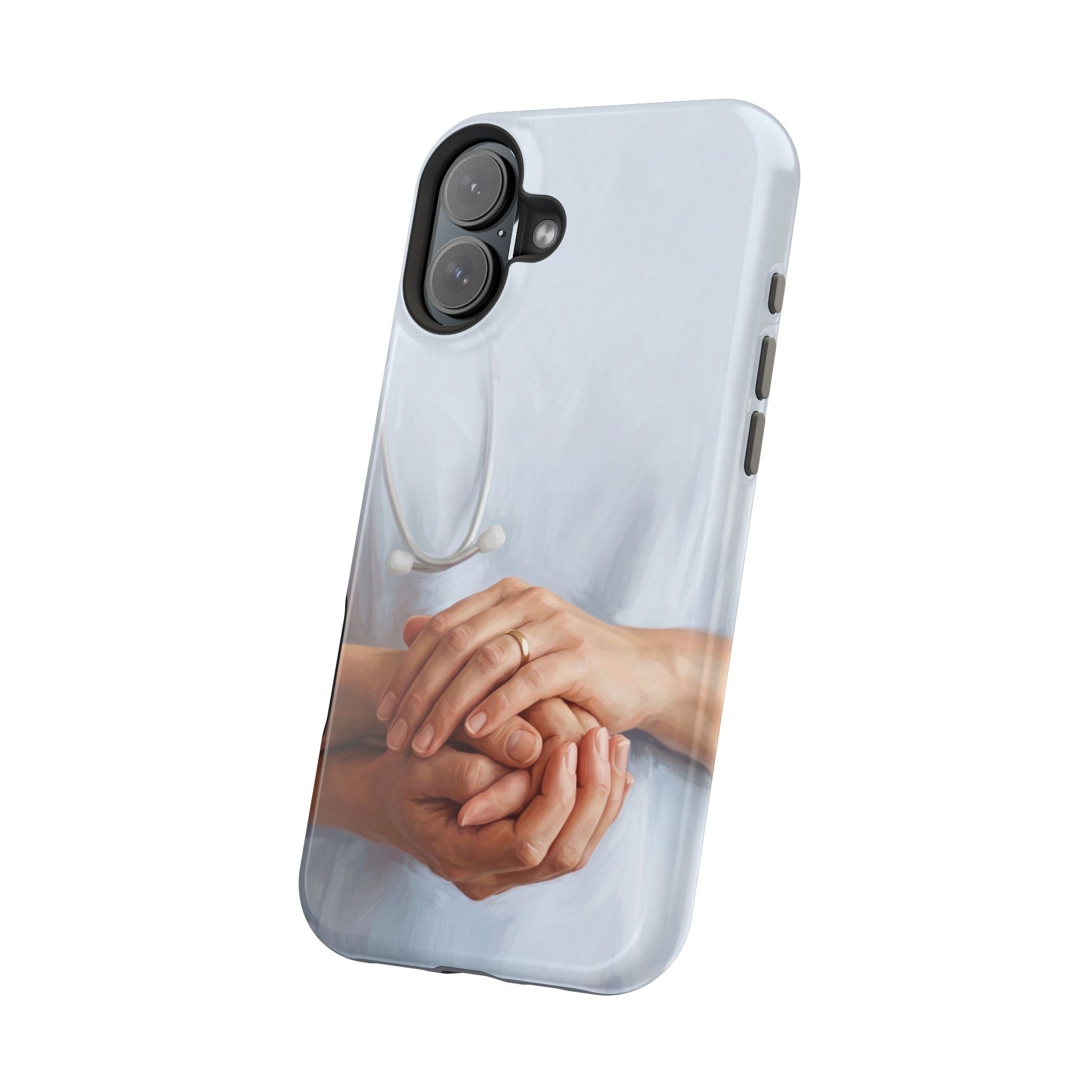 Impact-Resistant Phone Case — Caring Hands Wireless Charging Cover