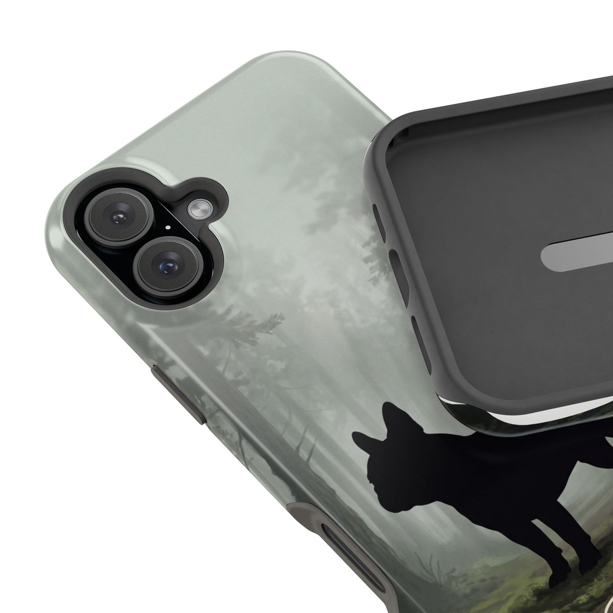 Personalized French Bulldog Misty Forest Phone Case — Wireless Charging Cover