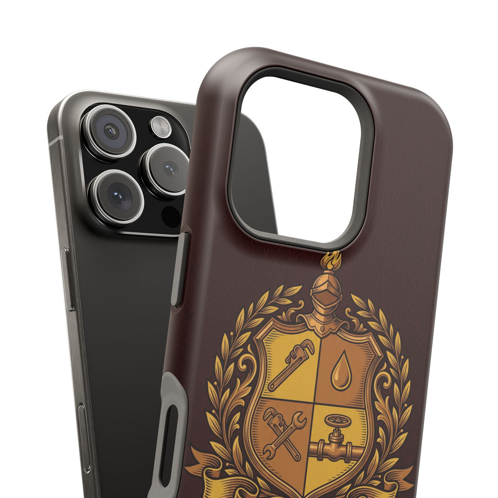 Plumber Crest Phone Case — Heraldic Shield Wireless Charging Cover