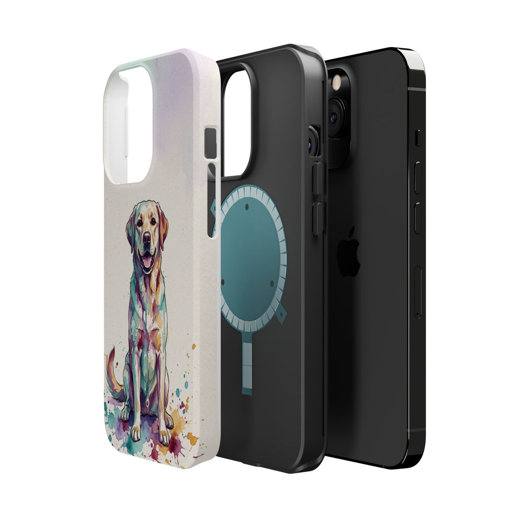Watercolor Labrador Phone Case — Tough Magnetic Case with Wireless Charging