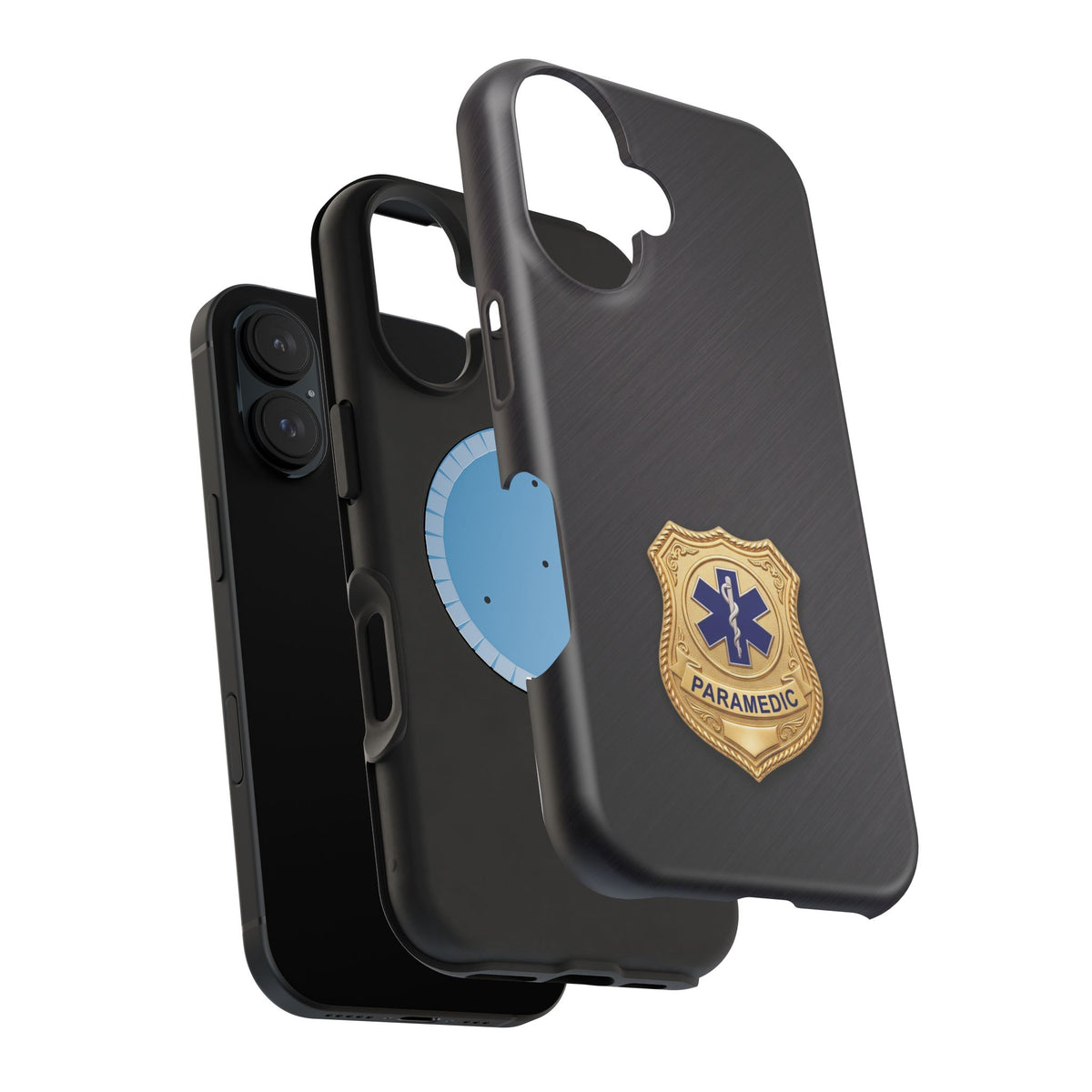 Gold Paramedic Badge Phone Case — Magnetic Wireless Charging Cover