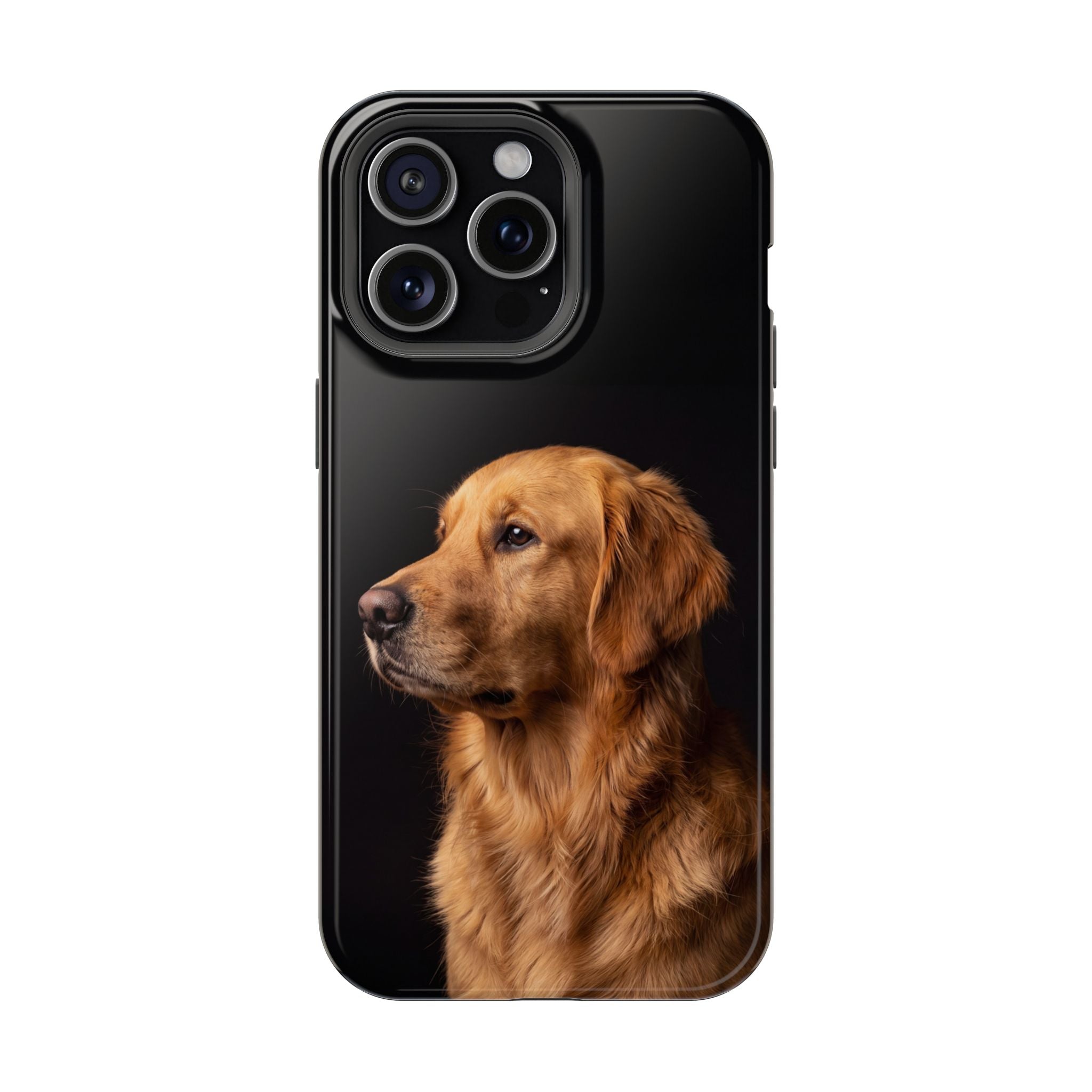 Golden Retriever Portrait Phone Case — Impact-Resistant Wireless Charging Cover