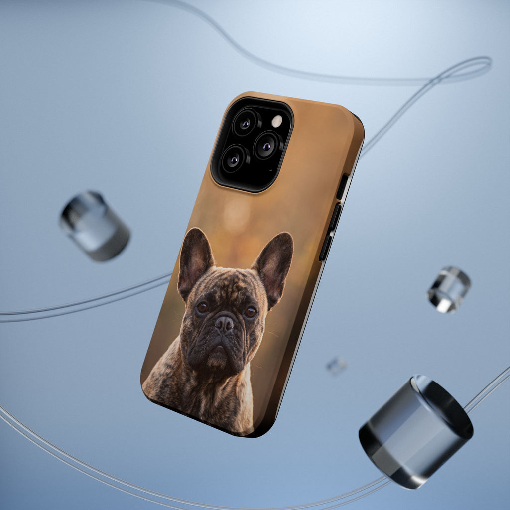 Brindle French Bulldog Phone Case — Impact-Resistant Wireless Charging Cover