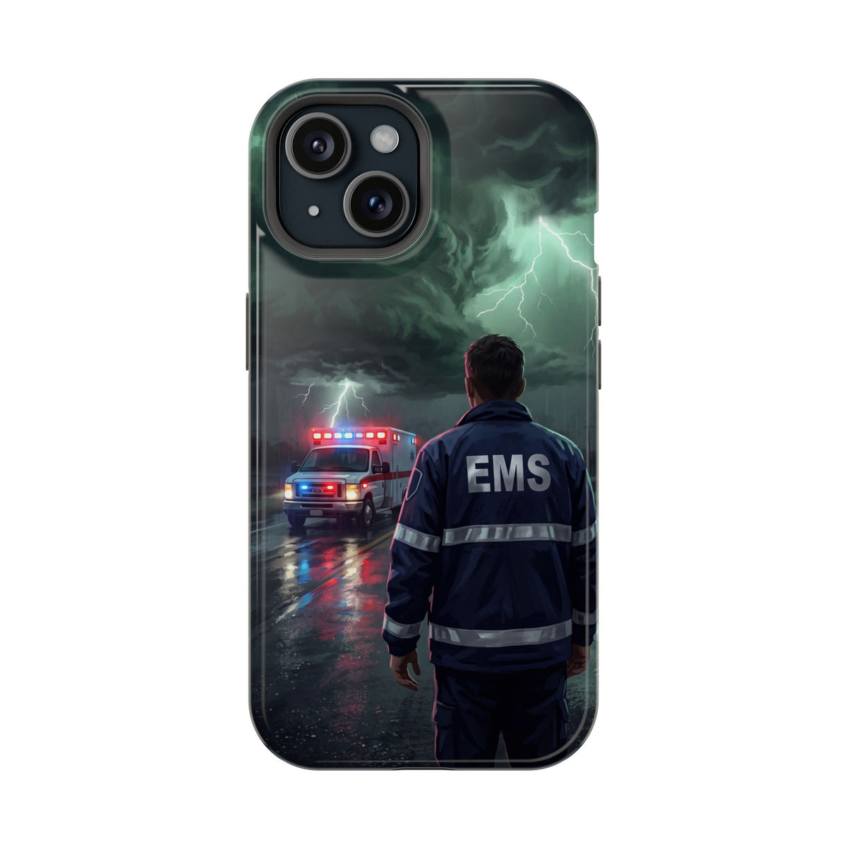 EMS Green Storm City Phone Case — Magnetic Wireless Charging Cover