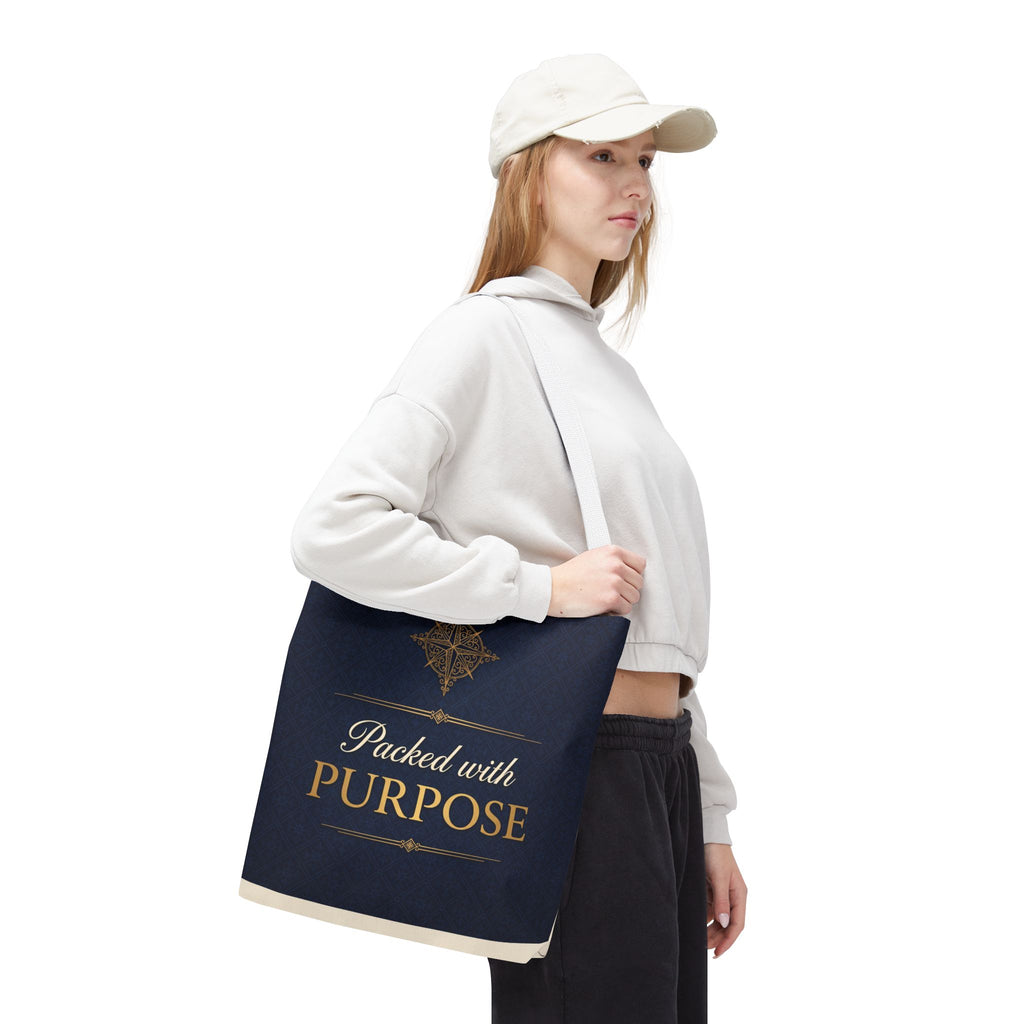 Packed with Purpose Tote | Inspirational Nurse Gift Tote Bag | Healthcare Worker Appreciation Gift | Premium Polyester Carry-All