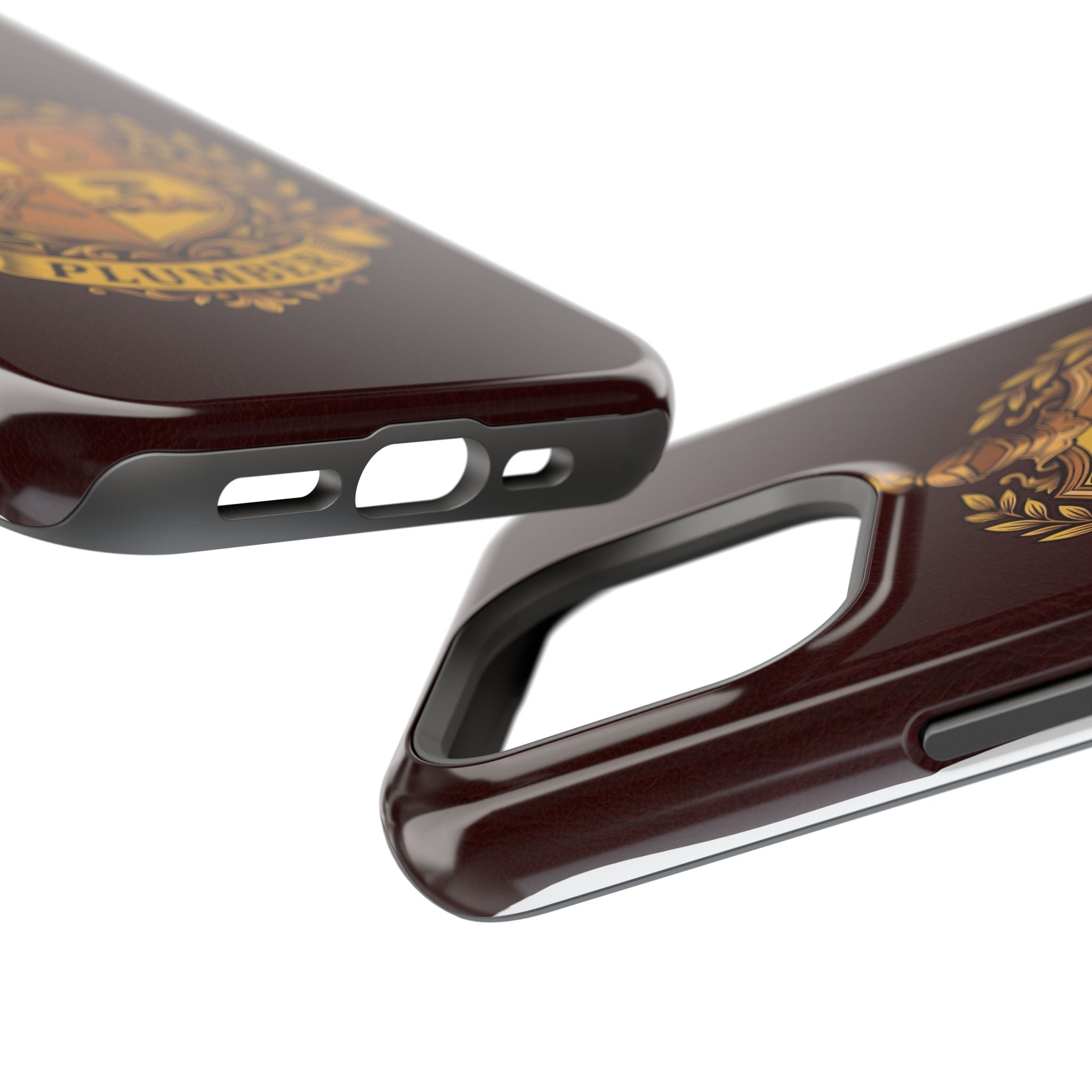 Plumber Crest Phone Case — Heraldic Shield Wireless Charging Cover