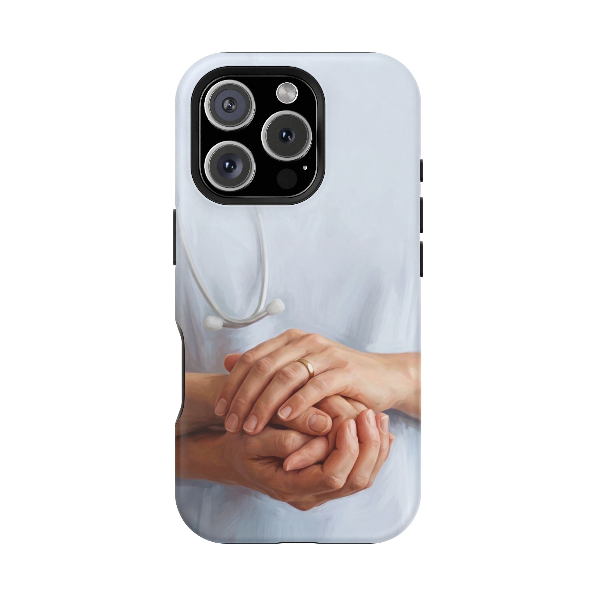 Impact-Resistant Phone Case — Caring Hands Wireless Charging Cover