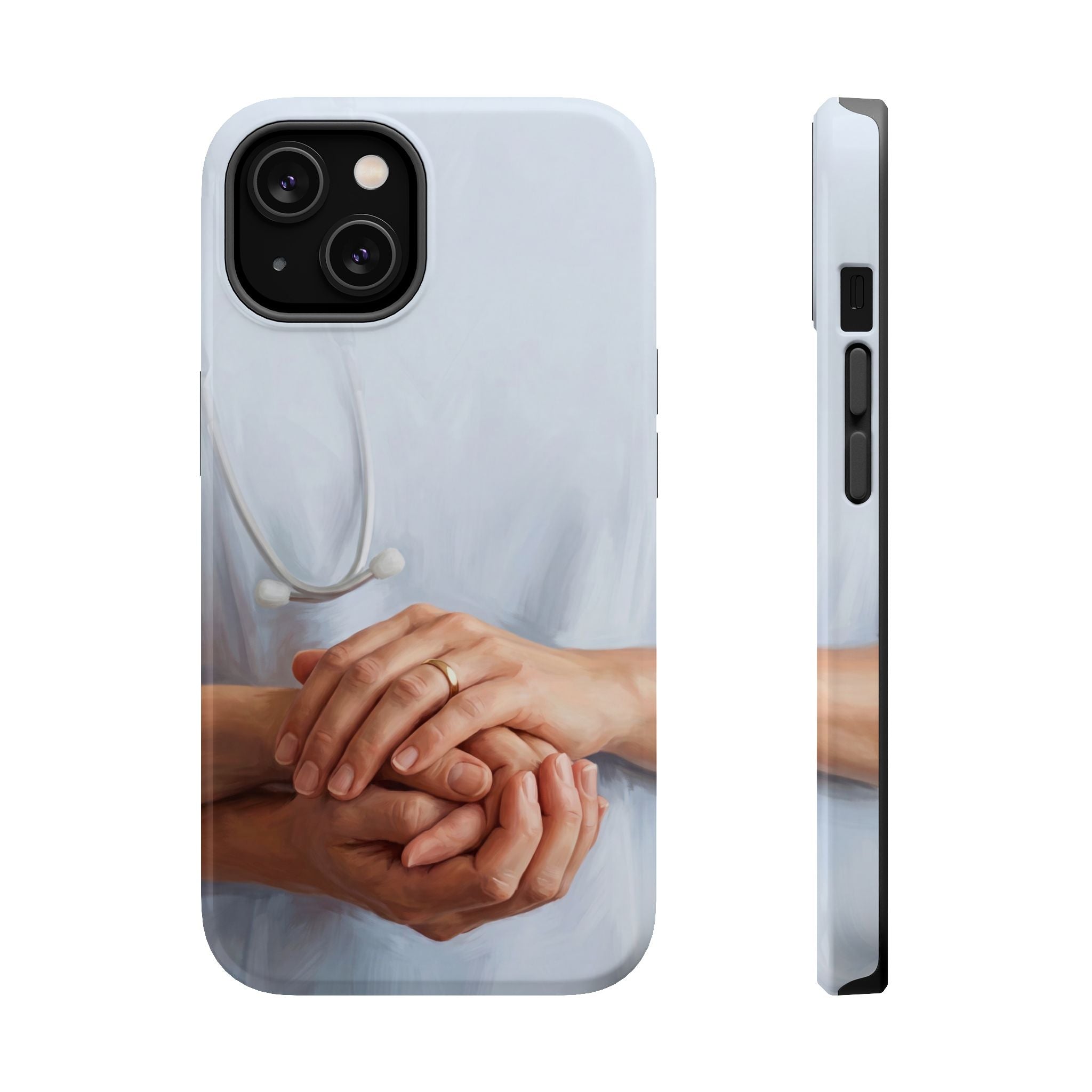Impact-Resistant Phone Case — Caring Hands Wireless Charging Cover