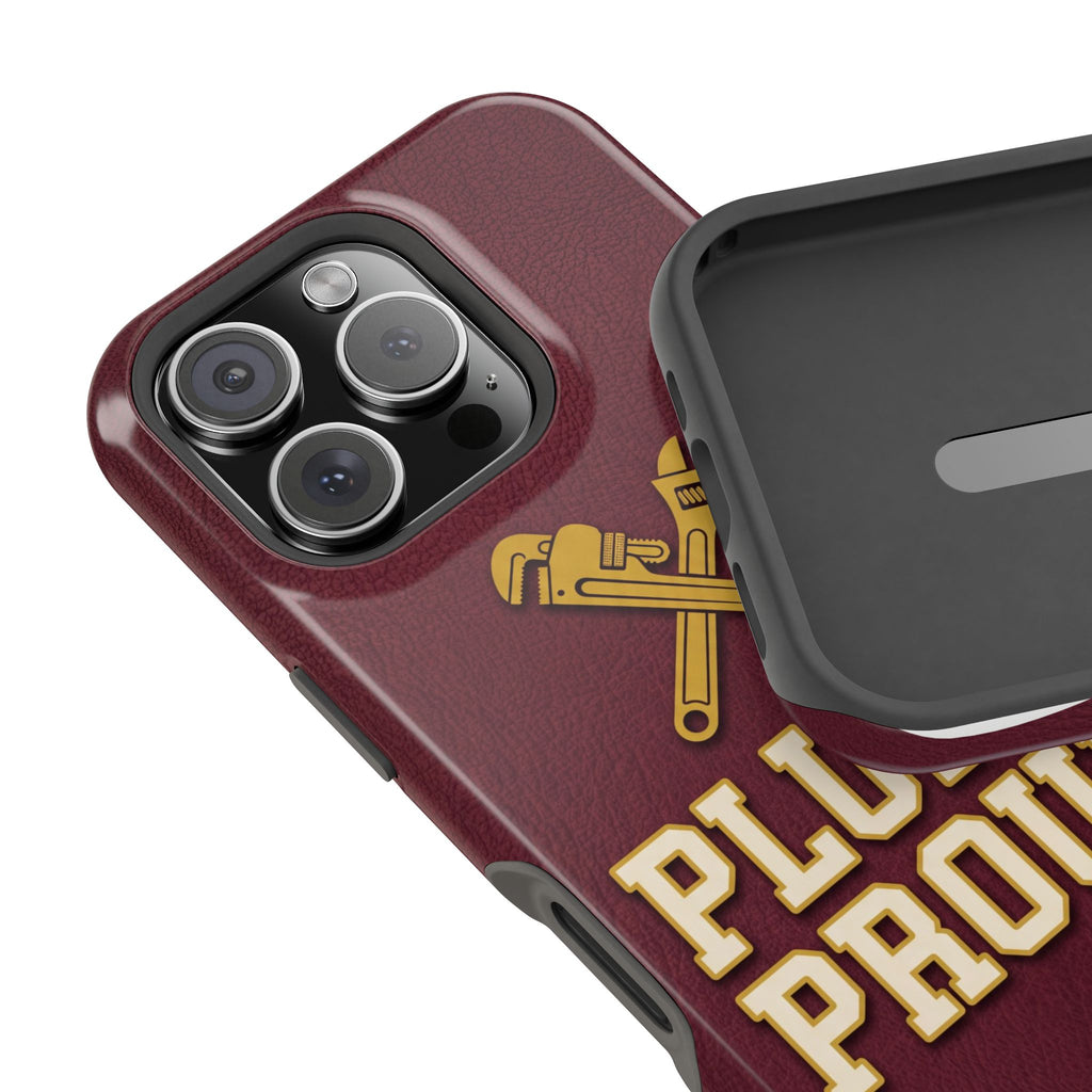 Plumb. Proud. Phone Case — Crossed Wrenches Wireless Charging Cover