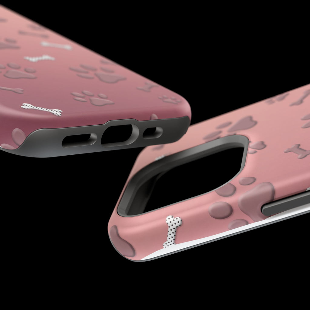 Paws & Bones Phone Case — Impact-Resistant Wireless Charging Cover