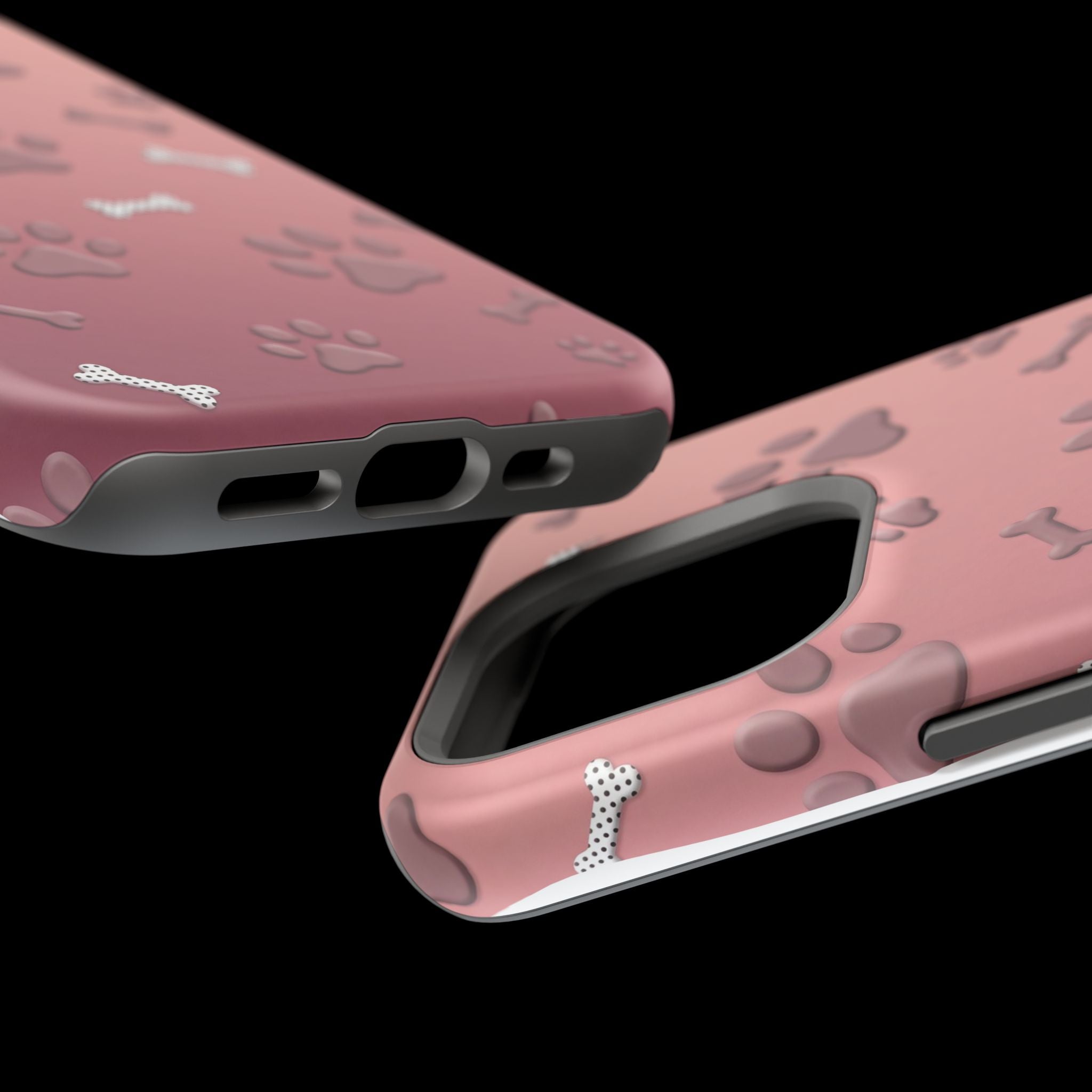 Paws & Bones Phone Case — Impact-Resistant Wireless Charging Cover