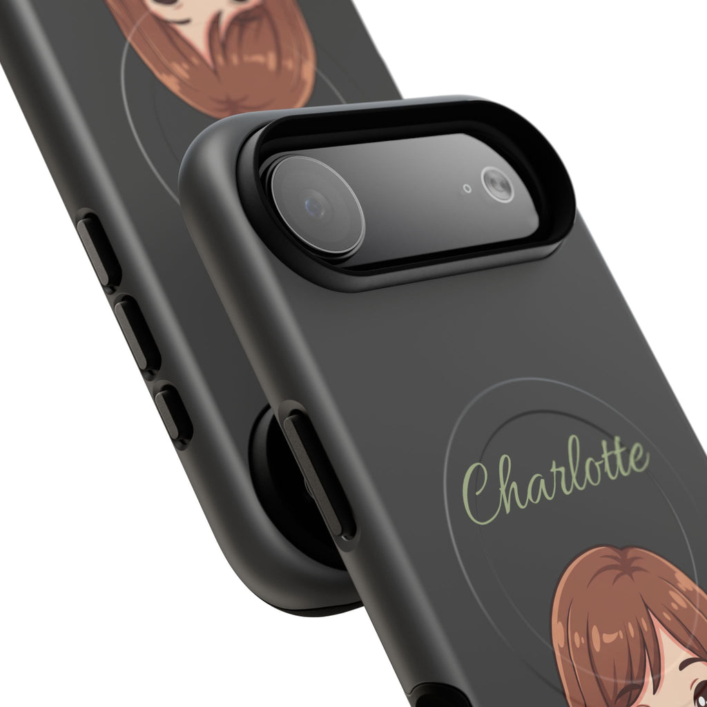 Personalized Tough Magnetic Phone Case | With Custom Name – Cute Illustrated Nurse Character Case for iPhones