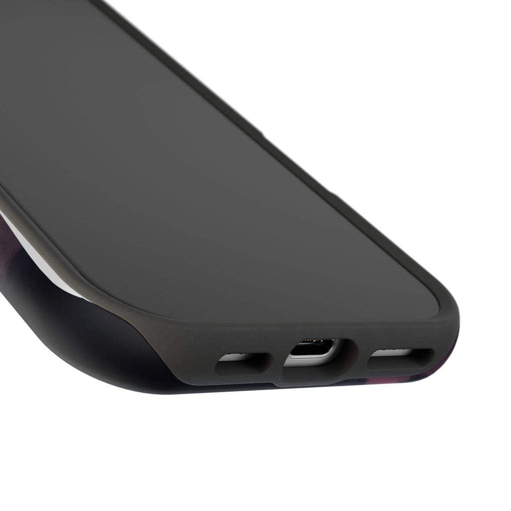 Neon Paw Print Phone Case — Impact-Resistant Wireless Charging Cover