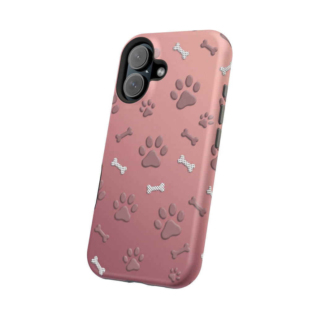 Paws & Bones Phone Case — Impact-Resistant Wireless Charging Cover