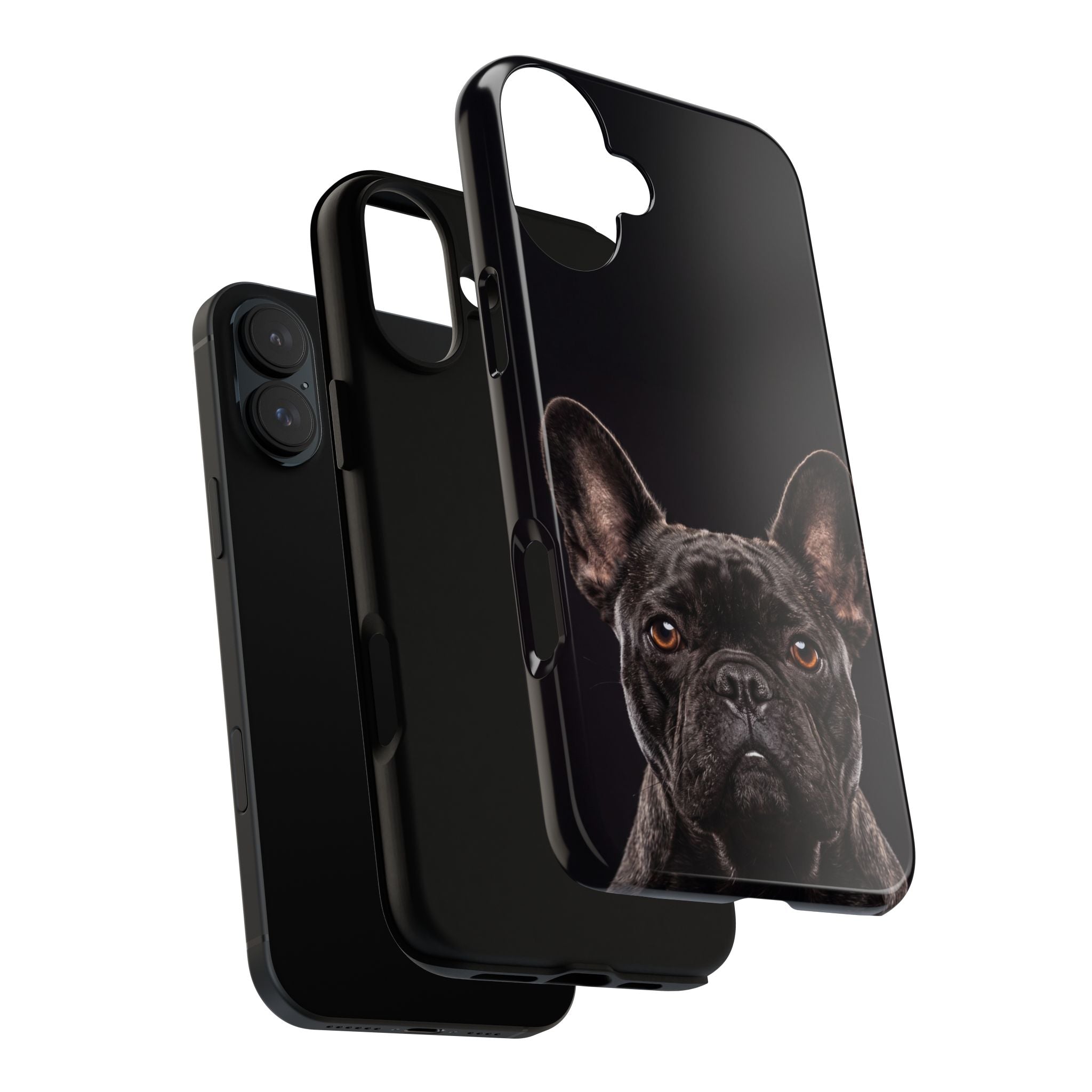 Front-Facing French Bulldog Phone Case | Dramatic Black Studio Portrait | Samsung & iPhone