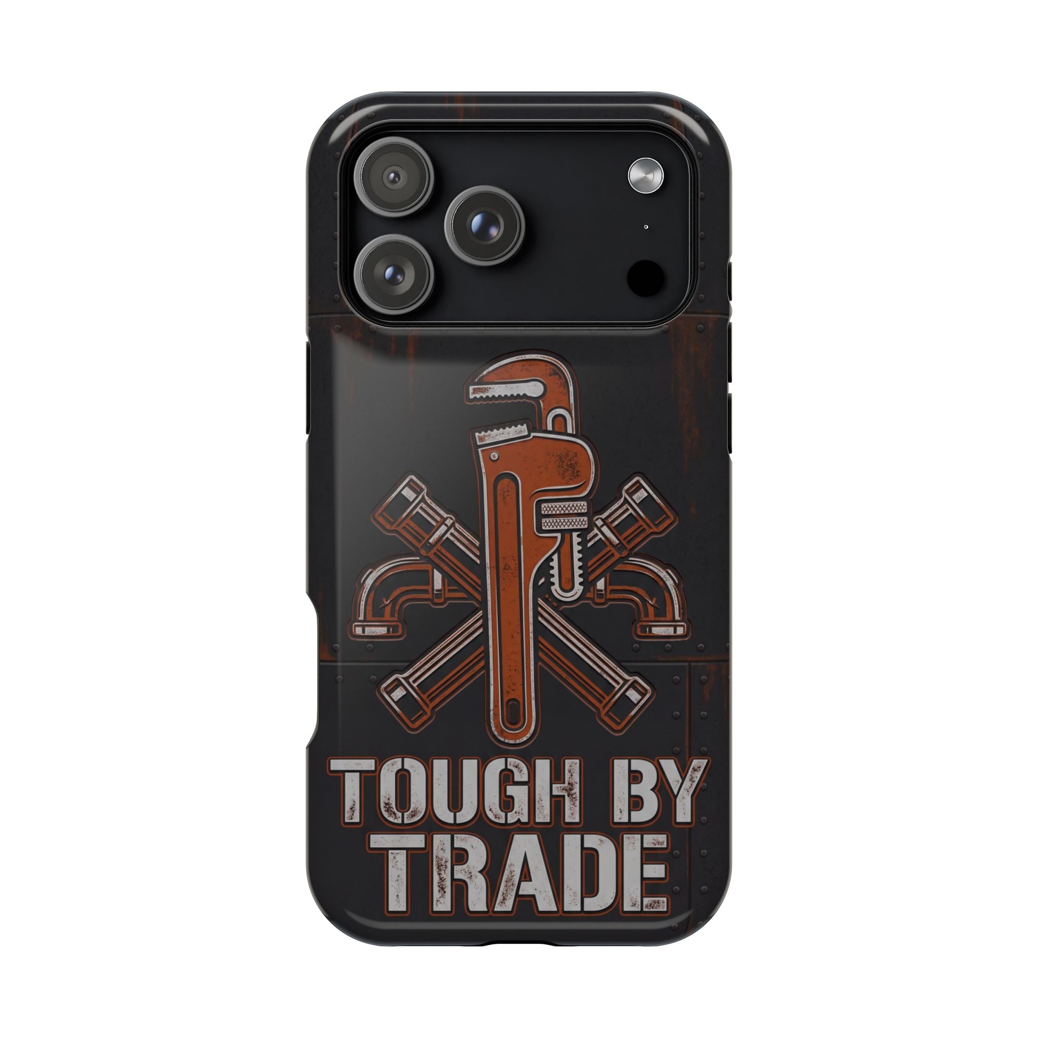 Tough By Trade Phone Case — Crossed Wrenches Wireless Charging Cover