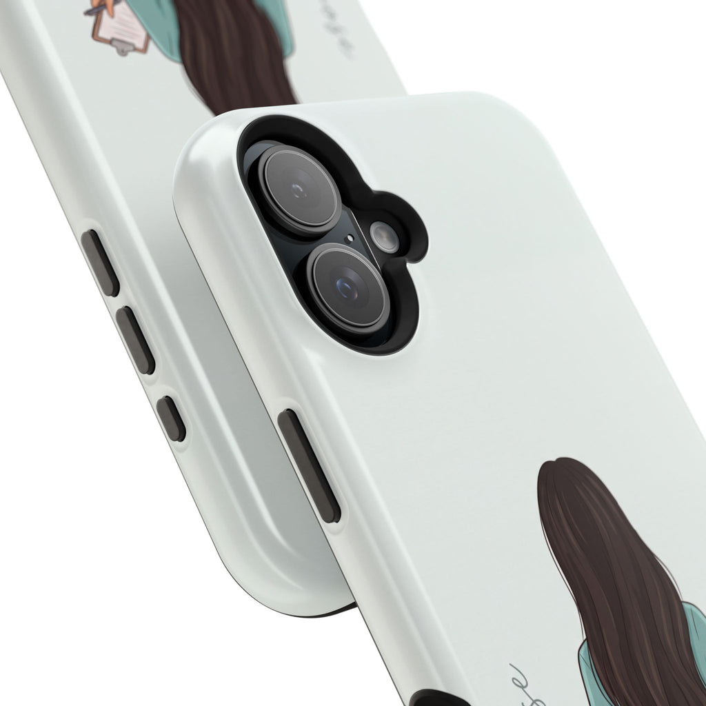 Nurse Illustration Phone Case — Impact-Resistant Wireless Charging Cover