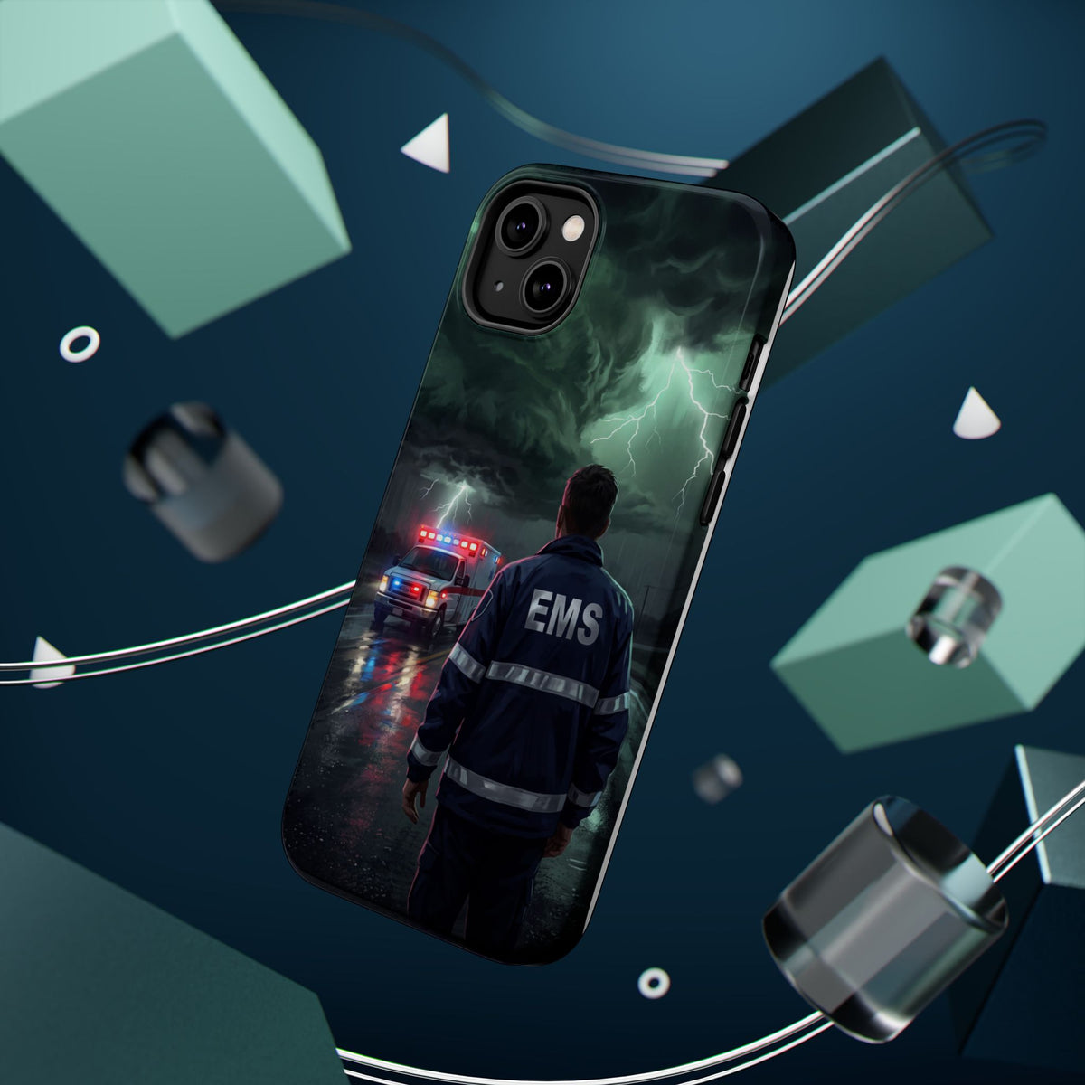EMS Green Storm City Phone Case — Magnetic Wireless Charging Cover