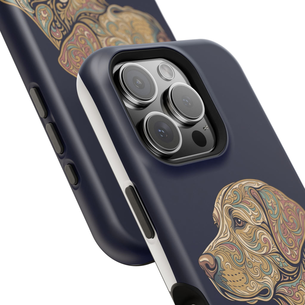 Paisley Labrador Phone Case — Tough Magnetic Case with Wireless Charging