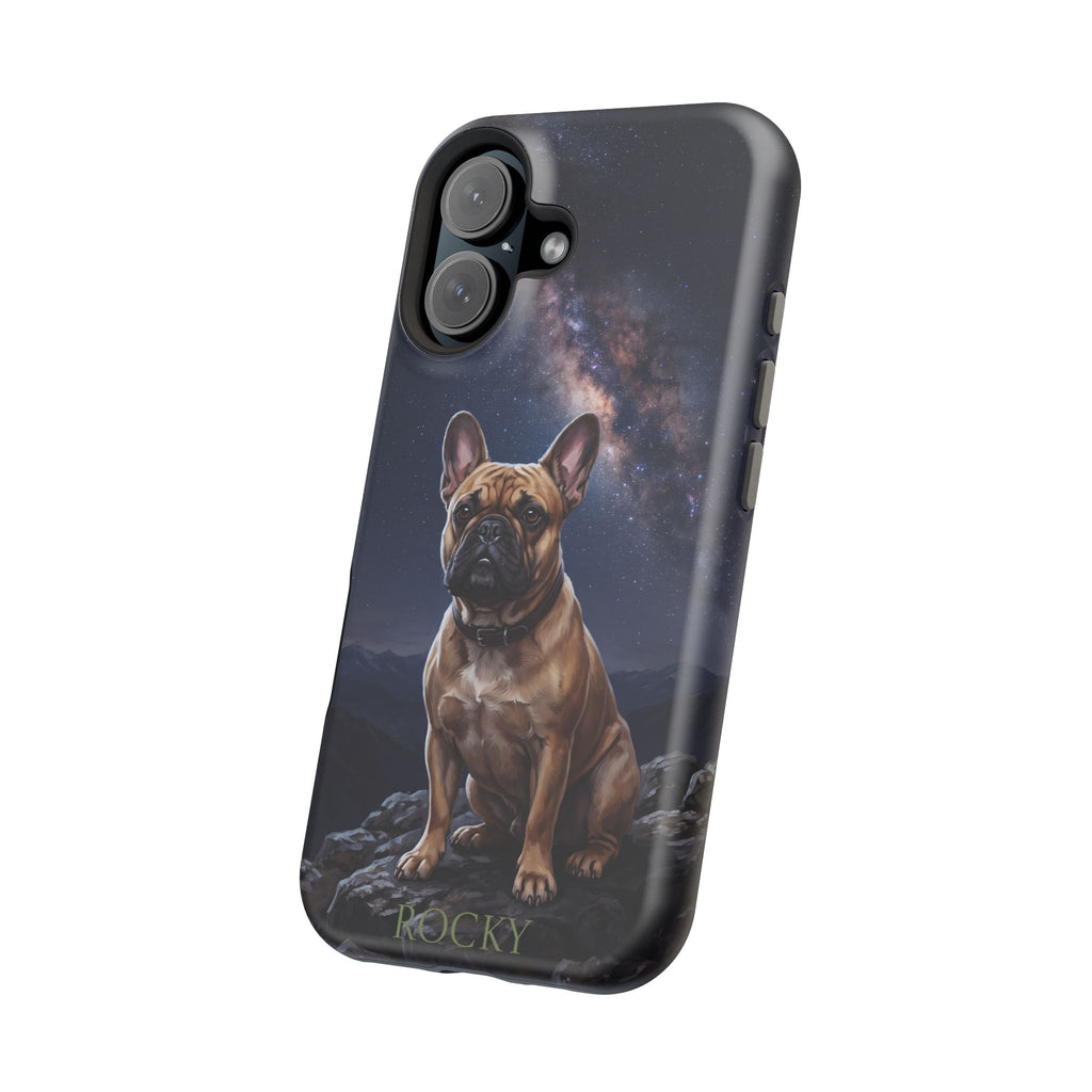 Personalized French Bulldog Starry Night Sky Phone Case — Wireless Charging Cover