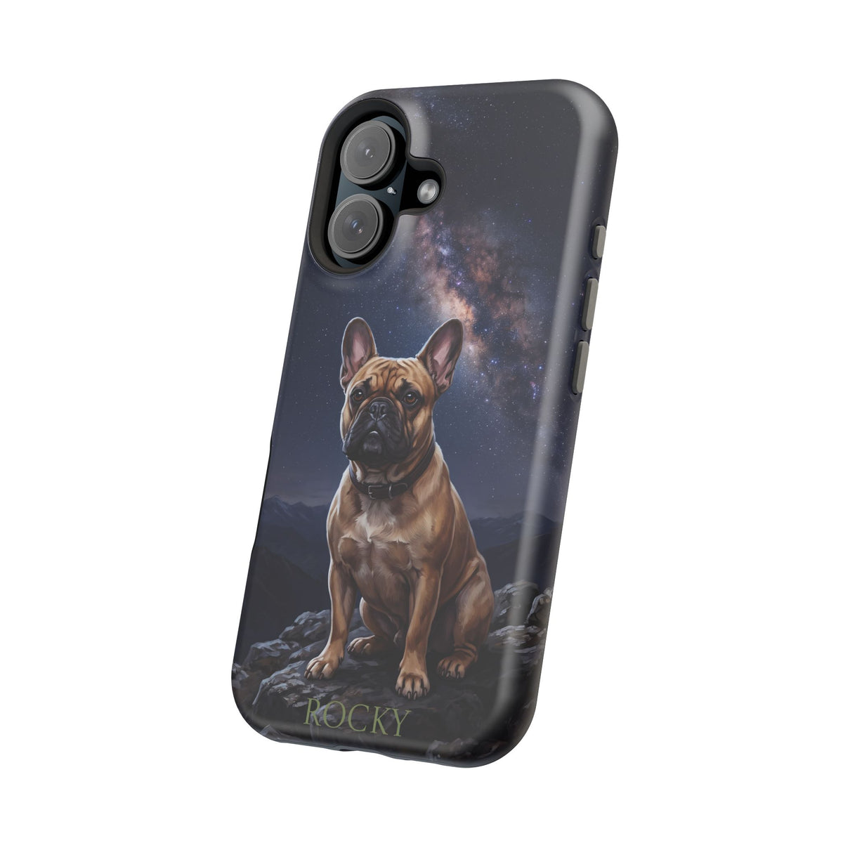 Personalized French Bulldog Starry Night Sky Phone Case — Wireless Charging Cover