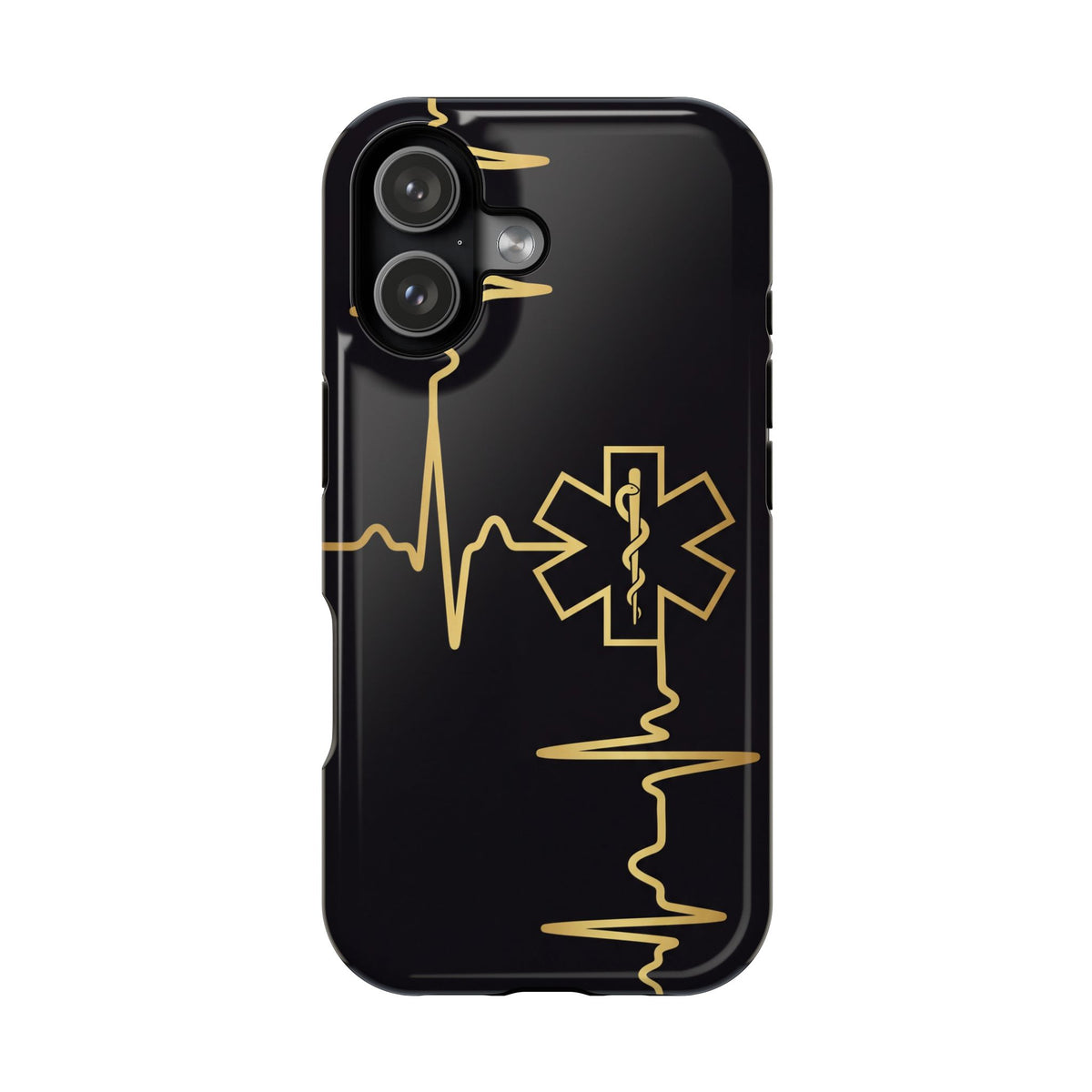 Paramedic/EMT Heartbeat Line Phone Case — Magnetic Wireless Charging Cover