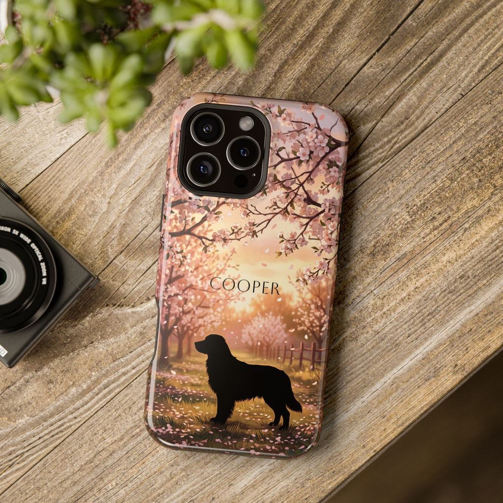 Personalized Golden Retriever Autumn Forest Phone Case — Wireless Charging Cover