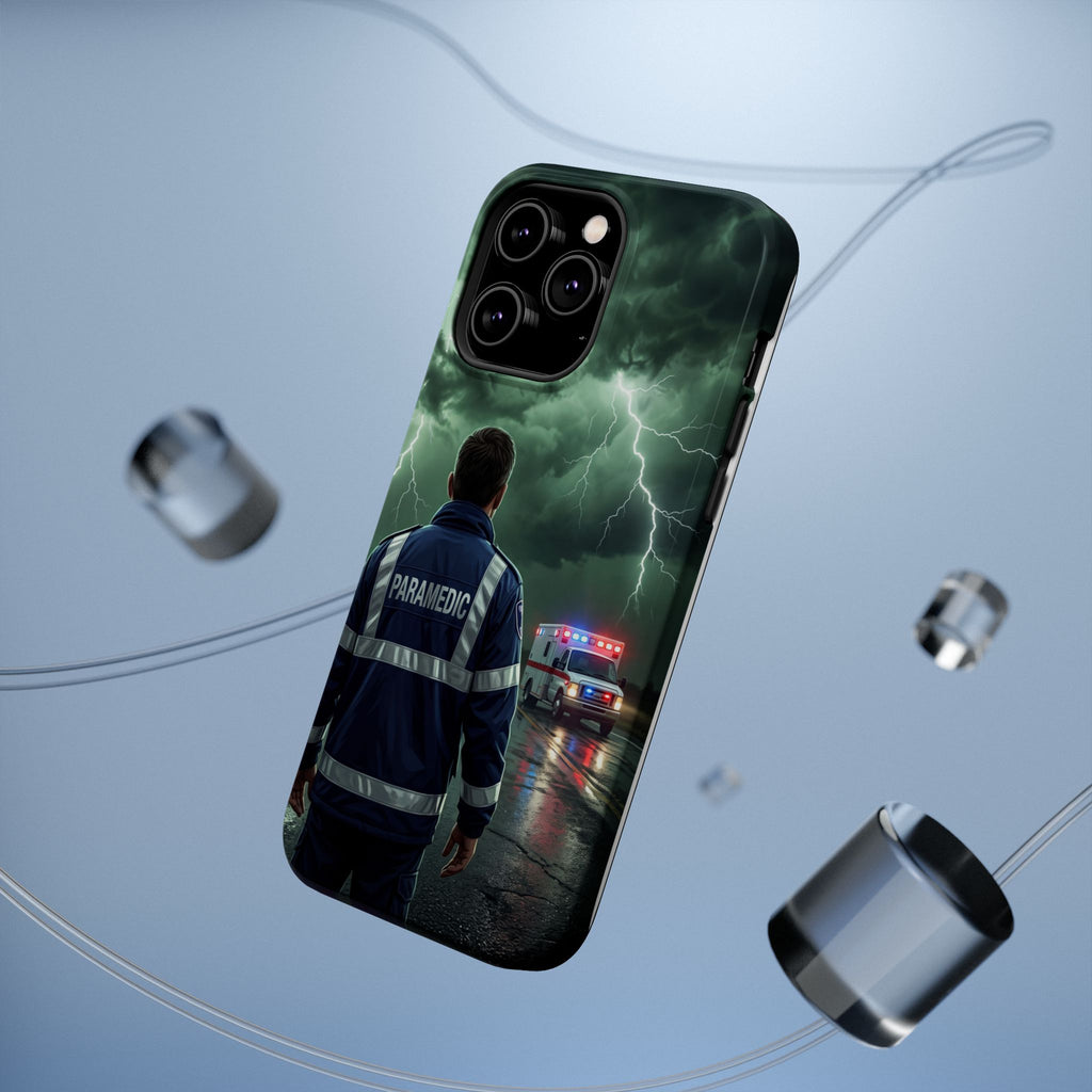 Paramedic Green Storm Phone Case — Magnetic Wireless Charging Cover