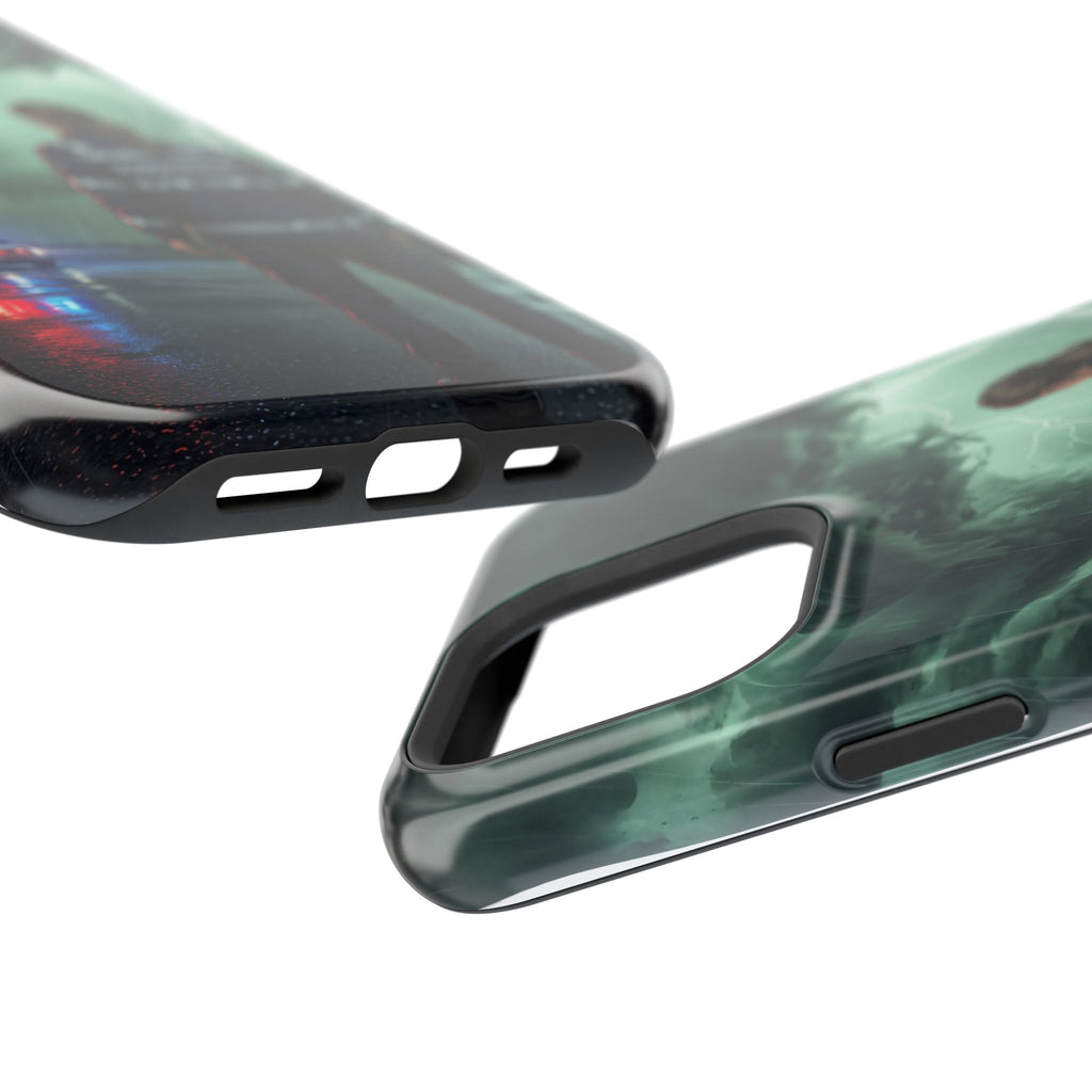 Female Paramedic Green Storm Phone Case — Magnetic Wireless Charging Cover