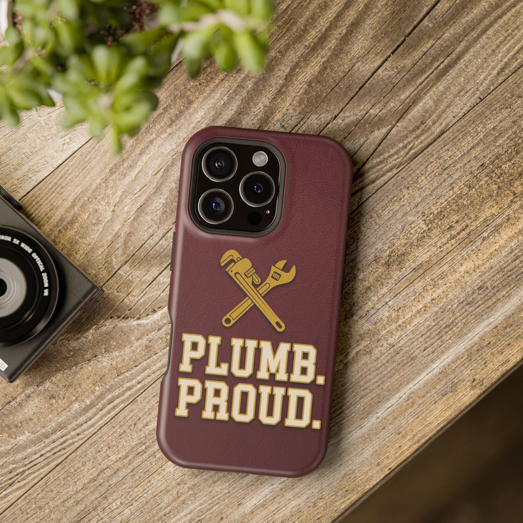 Plumb. Proud. Phone Case — Crossed Wrenches Wireless Charging Cover