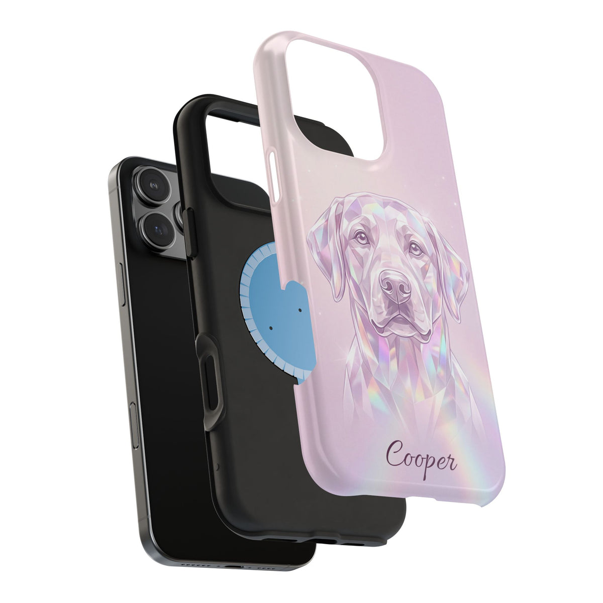 Personalized Crystal Prism Labrador Phone Case — Tough Magnetic Case with Wireless Charging